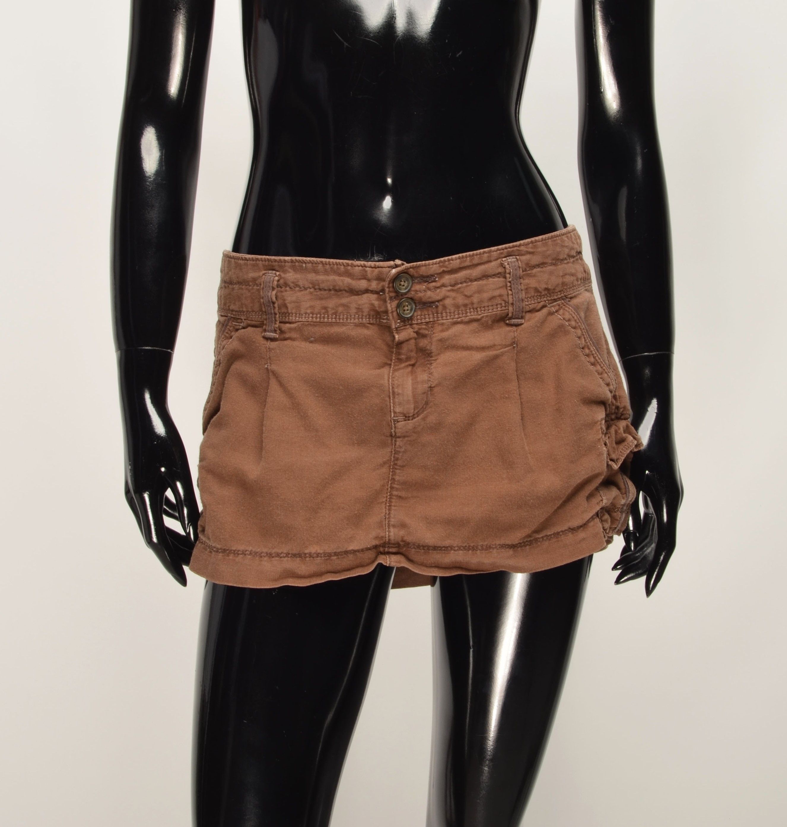 Abercrombie & Fitch Vintage Abercrombie & Fitch Y2K Linen Blend Micro Skirt Size 34" / US 12 / IT 48 - 3 Thumbnail