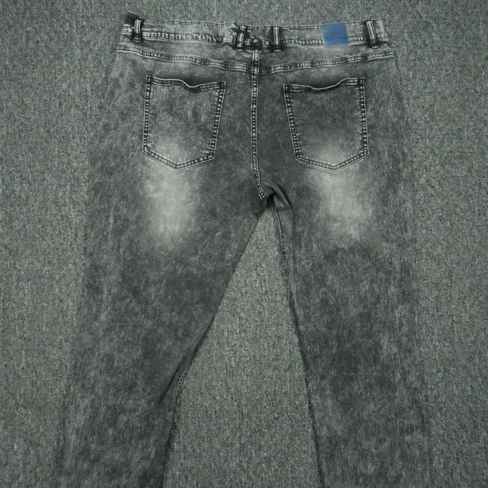 Denime Mugsy Jeans Mens 42x30 Gray Bowies Stone Wash 5 Pocket Straight Stretch Denim Shirt? Size US 42 / EU 58 - 5 Thumbnail