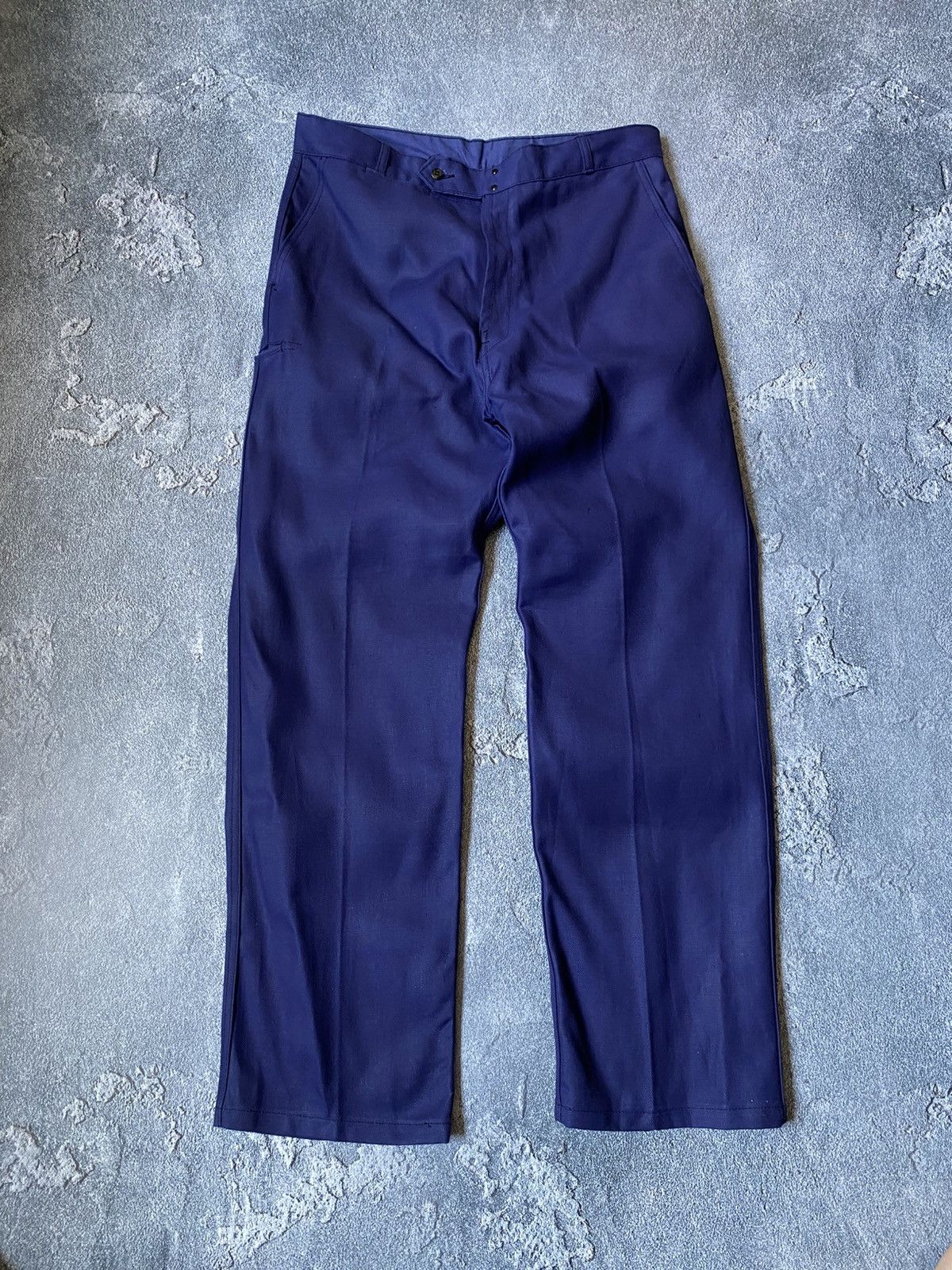 Vintage VNTG French Trousers Adolphe LaFont Moleskin 70s Chore Pants Size US 32 / EU 48 - 1 Thumbnail