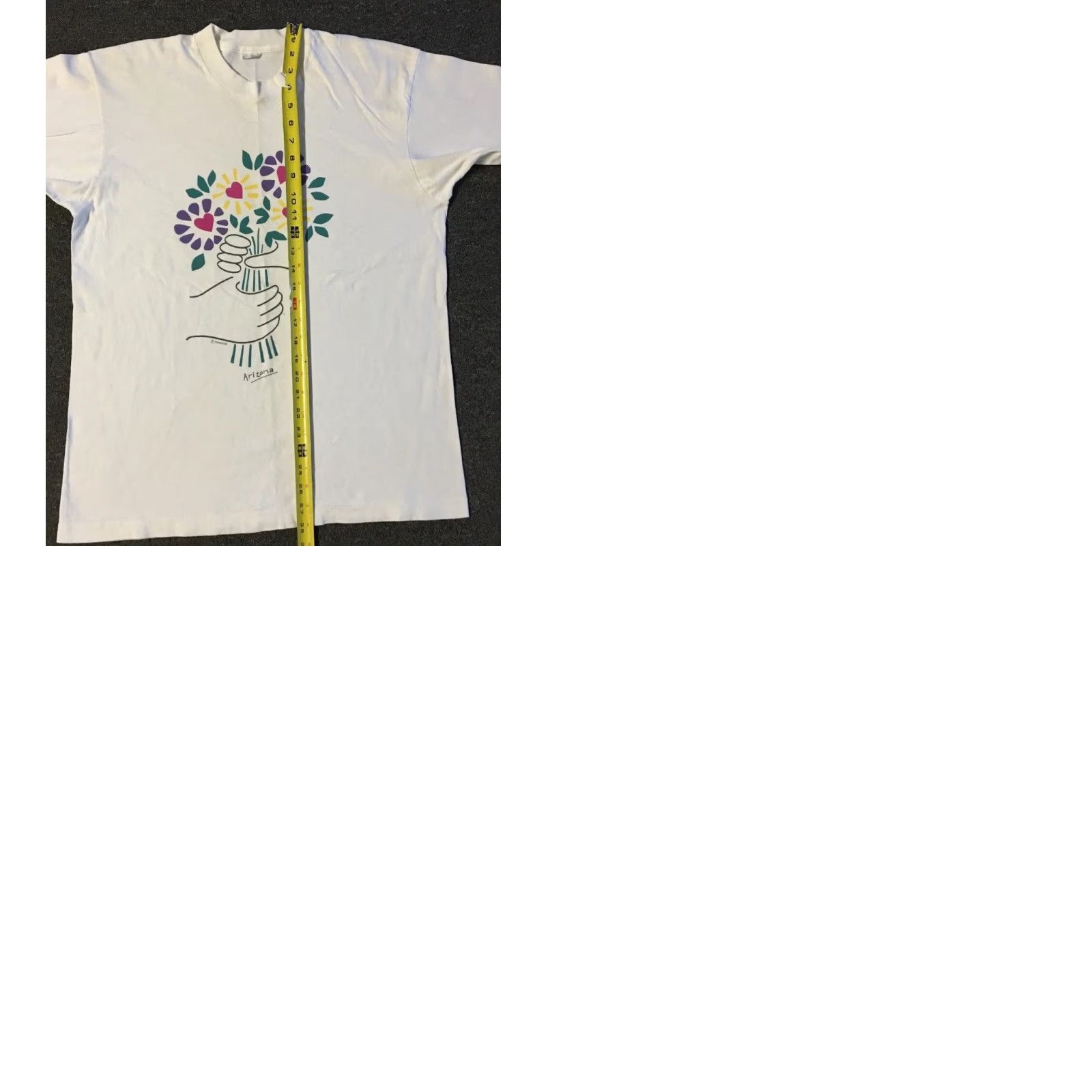 Vintage VINTAGE Arizona Flowers Faded Shirt M L USA Nature Heart Love Beach Grunge 90s 80s Sun Palm USA Sun Palm Trees Beach Red White Navy Size US M / EU 48-50 / 2 - 9 Thumbnail