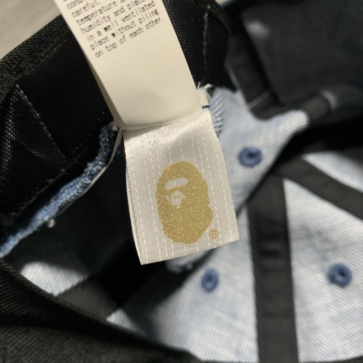 Bape Bape Cap Shark Denim Panel Cap Light Indigo Blue 2019 Size ONE SIZE - 6 Thumbnail