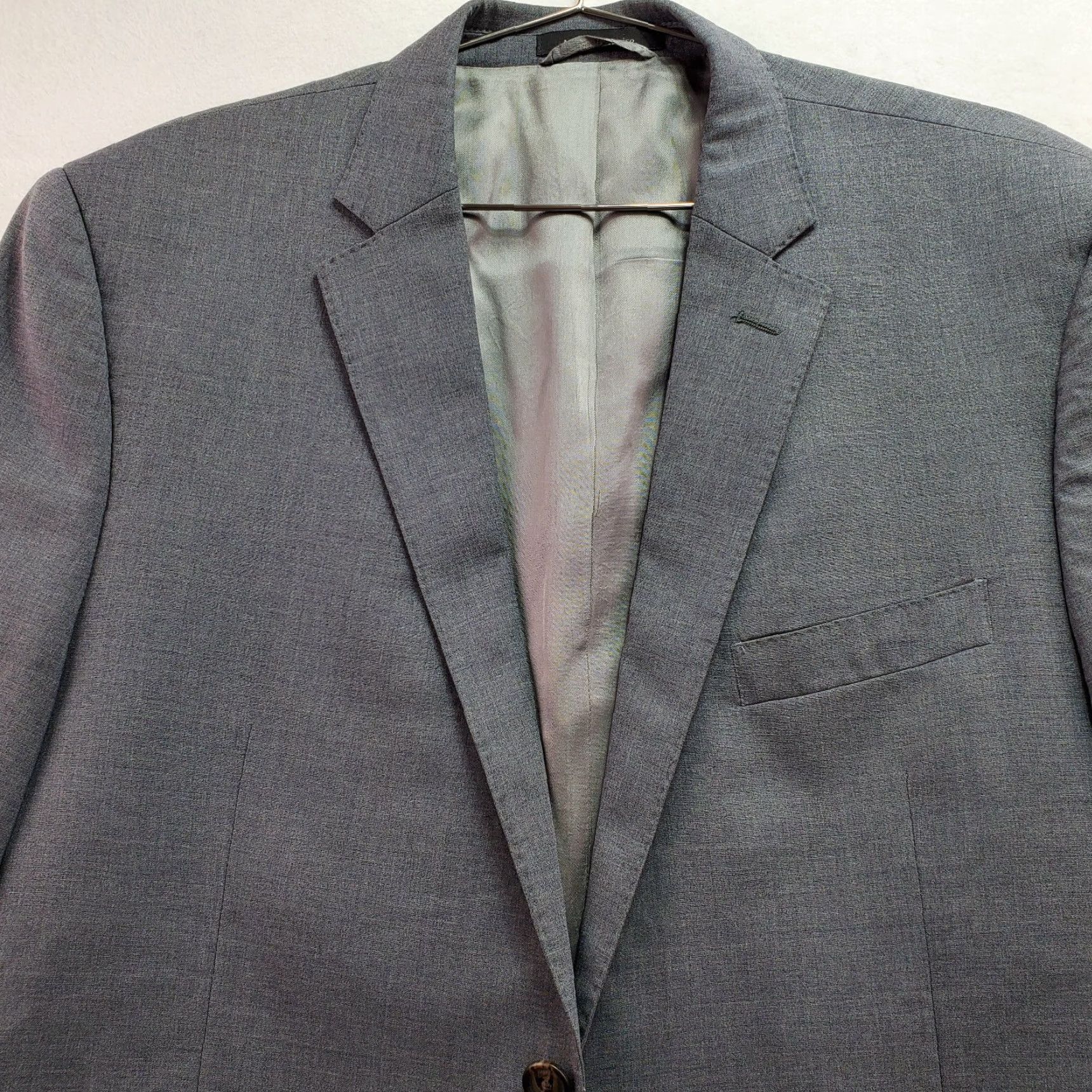 Ralph Lauren Lauren Ralph Lauren Blazer Jacket Men Slim Gray 44R Notch Single Breasted Two-Button 4-Button Style Size 44R - 3 Thumbnail