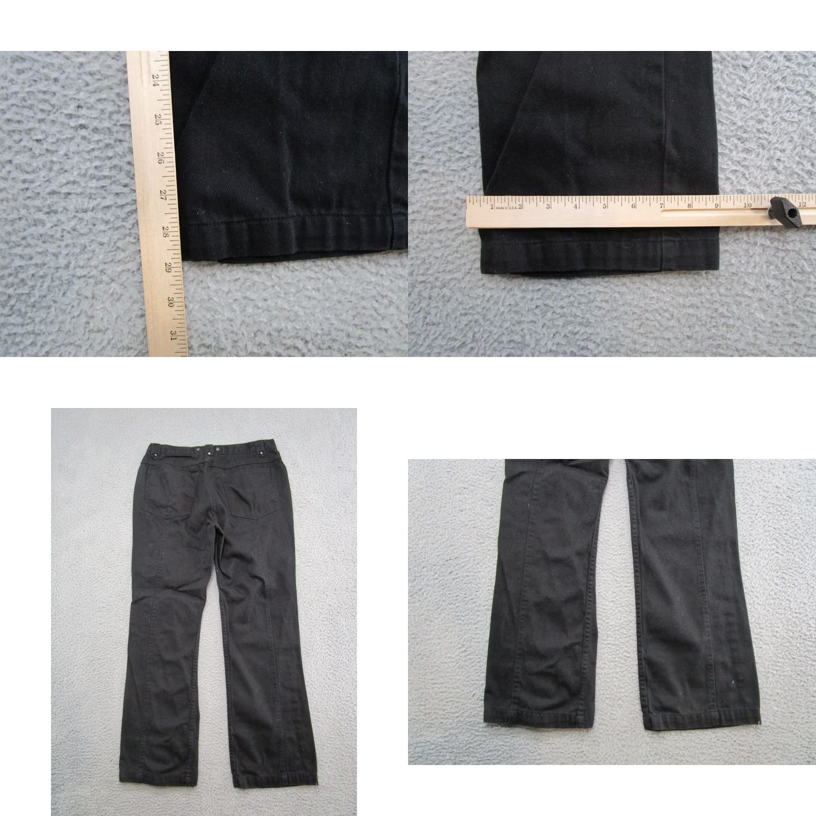 Harley Davidson VINTAGE Harley-Davidson Patch Logo Black Denim Jeans Women's Size 12 Biker Read Size 34" / US 12 / IT 48 - 8 Thumbnail