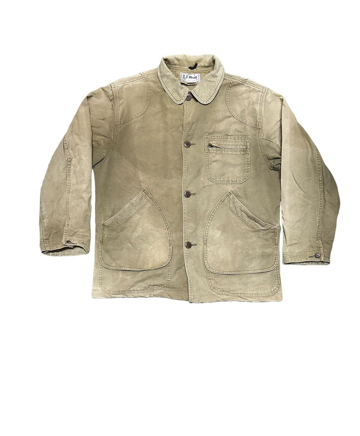 L.L. Bean Vtg sunfadep LL beans workwear distressed jacket Size US M / EU 48-50 / 2 - 1 Thumbnail