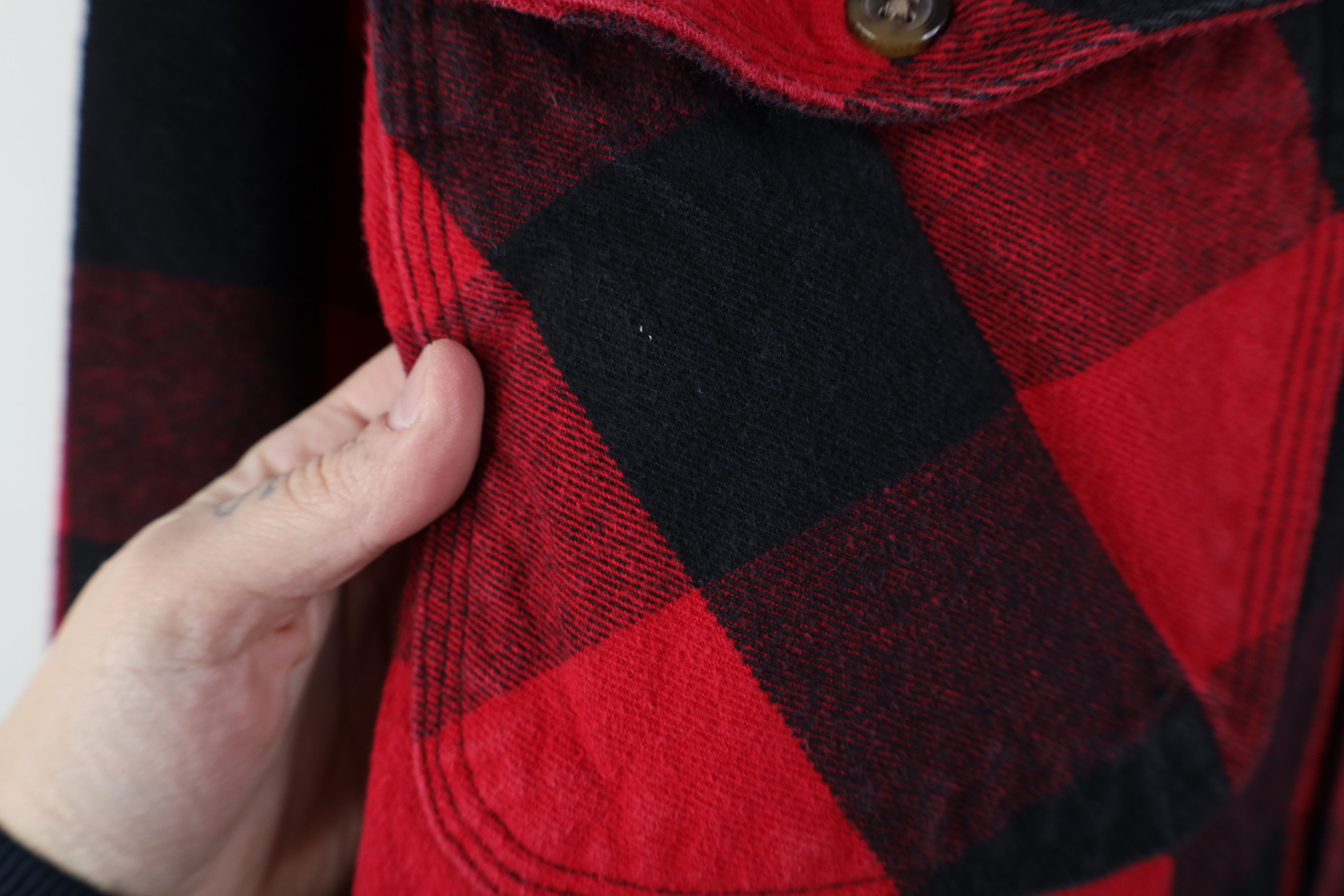 FiveBrother Vintage 90s Five Brother Flannel Button Shirt Red Plaid Size US XXL / EU 58 / 5 - 6 Thumbnail