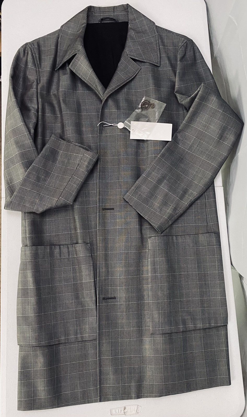 Maison Margiela MM 🇮🇹 Sharkskin Wool Detectives Pkt Overcoat 52 vintage nwt Size US L / EU 52-54 / 3 - 1 Thumbnail