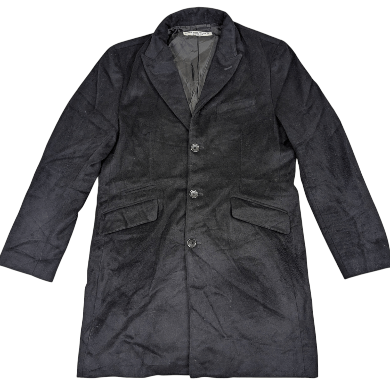 Katharine Hamnett London KATHARINE HAMNET Wool Long Coat Size XL / US 12-14 / IT 48-50 - 2 Thumbnail