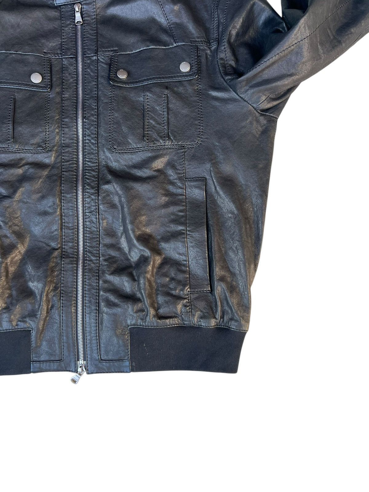 Hugo Boss Hugo Boss Italian Lamb Napa Leather Racer Jacket Size US M / EU 48-50 / 2 - 10 Thumbnail
