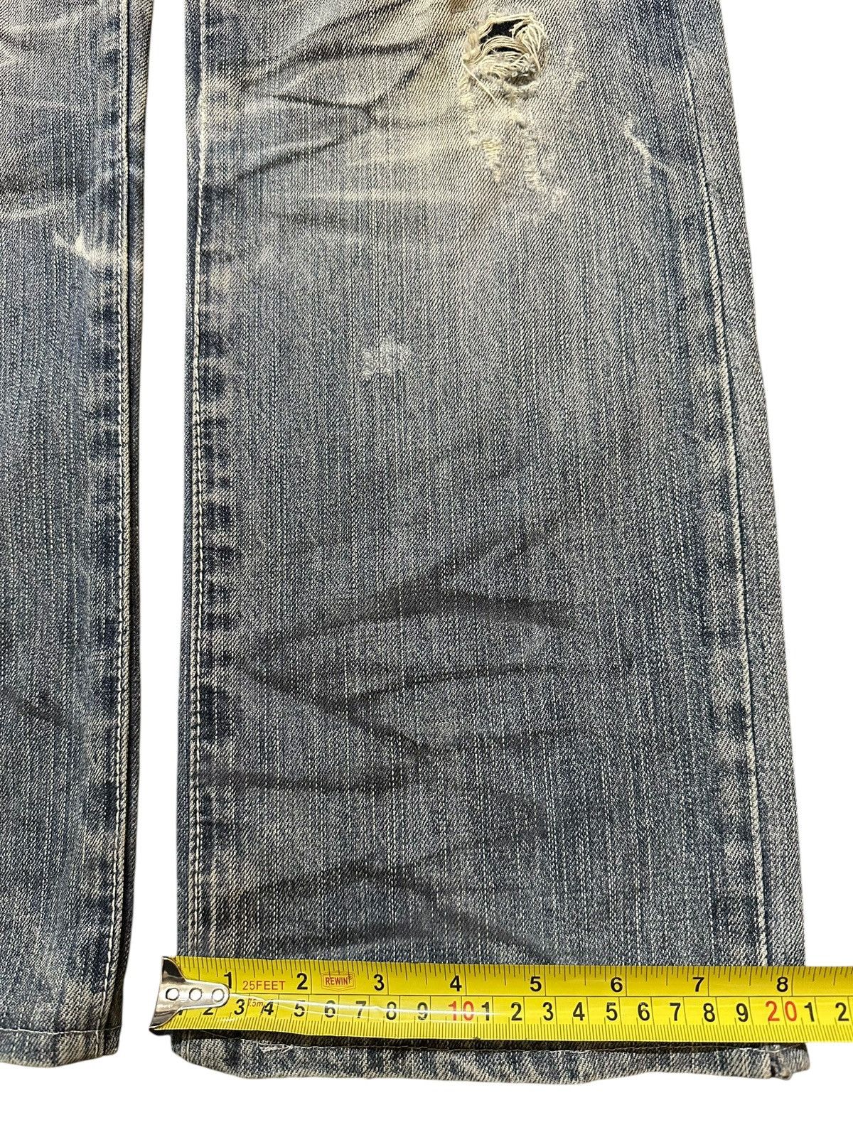 If Six Was Nine Vintage Japanese Brand Blue Faded Distressed Loose Jeans Size US 32 / EU 48 - 16 Thumbnail