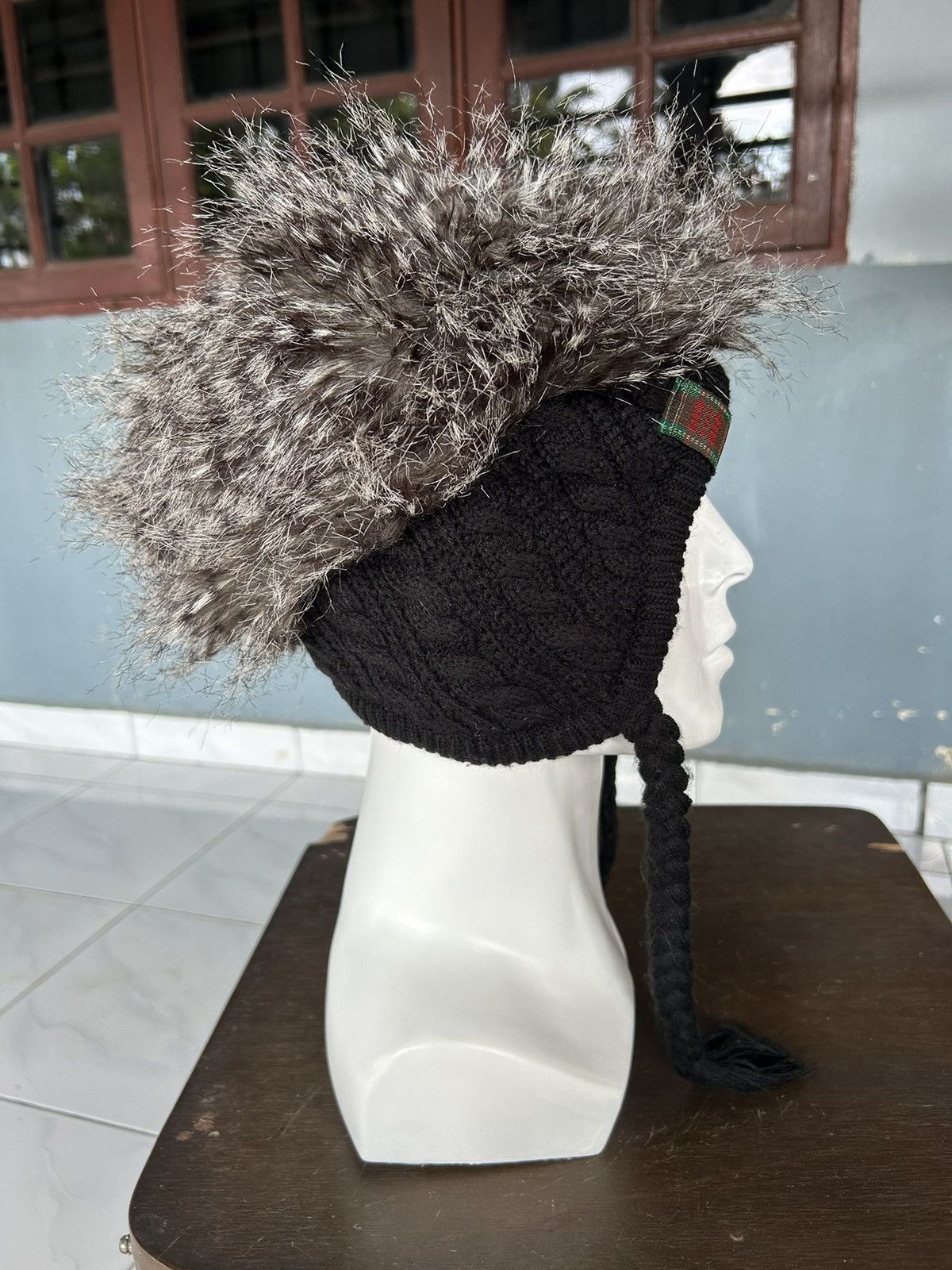 Kapital Mohawk Japanese Punk Bondage Style Knitt Fur Beanie Hats☠️☠️ Size ONE SIZE - 2 Thumbnail