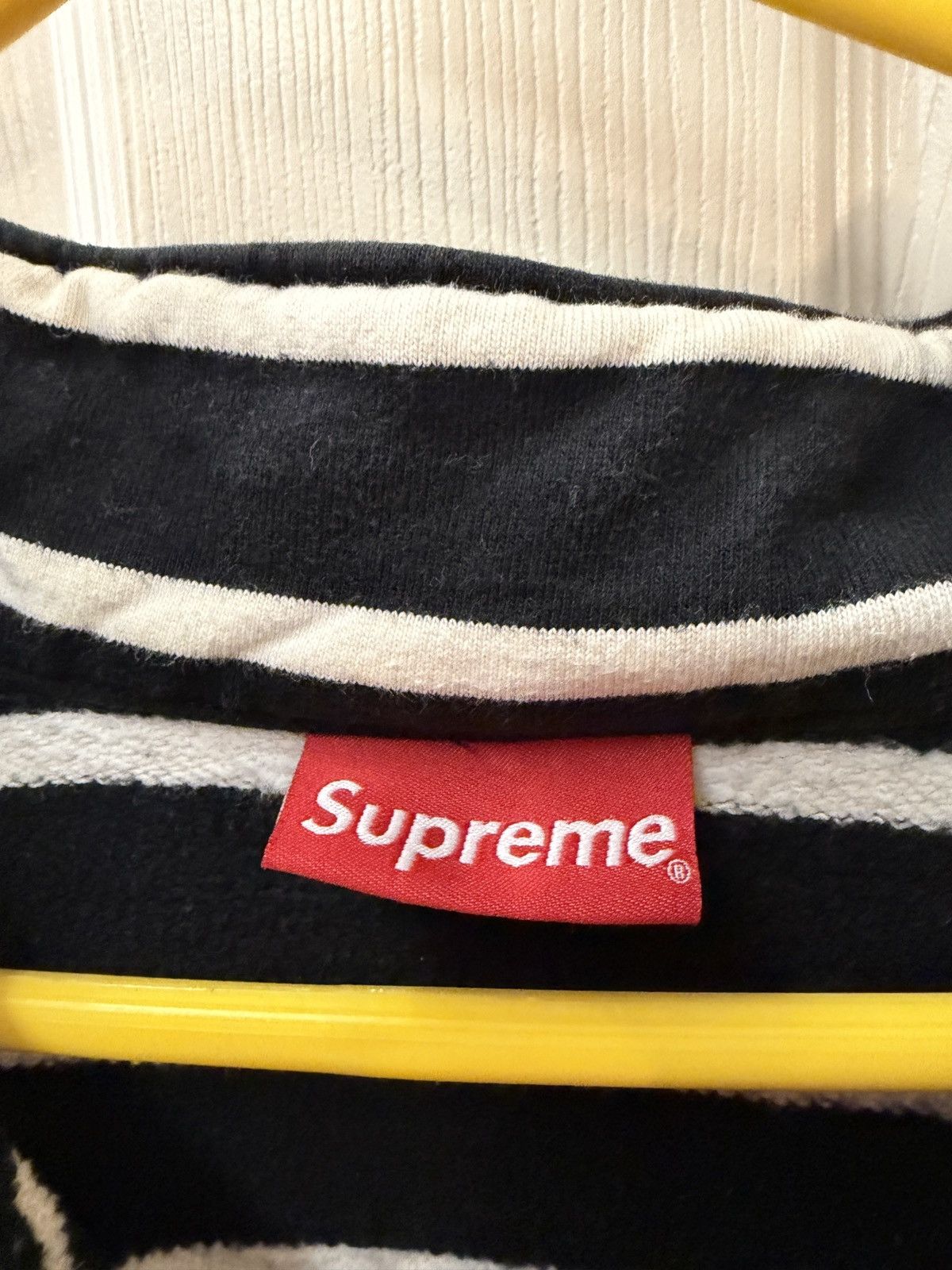 Supreme Supreme Striped Quarter Zip Black/White Size XL FW18 Size US XL / EU 56 / 4 - 4 Thumbnail