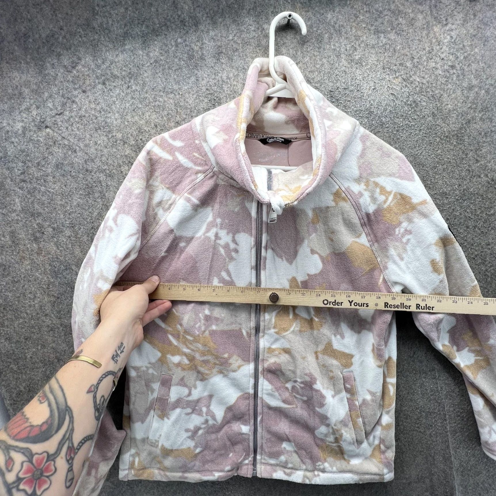 Calvin Klein Calvin Klein Performance Jacket Women L Pink Camo Full Zip Lightweight Jacket Size L / US 10 / IT 46 - 5 Thumbnail