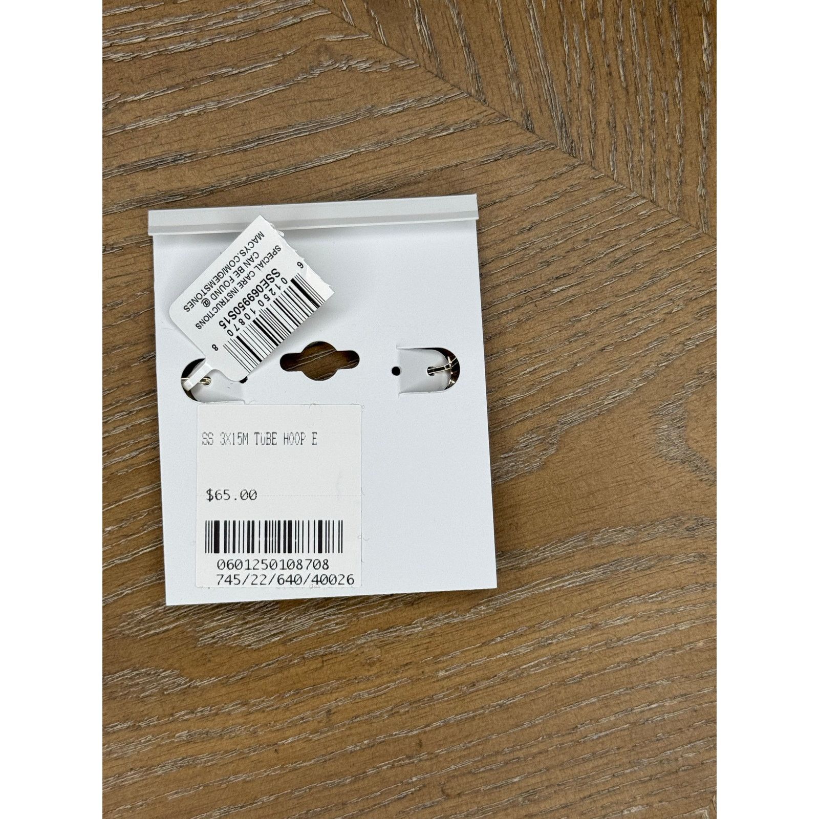 Giani Bernini Giani Bernini Sterling Silver 3x15mm Tube Hoop Earrings 925 Size ONE SIZE - 4 Thumbnail