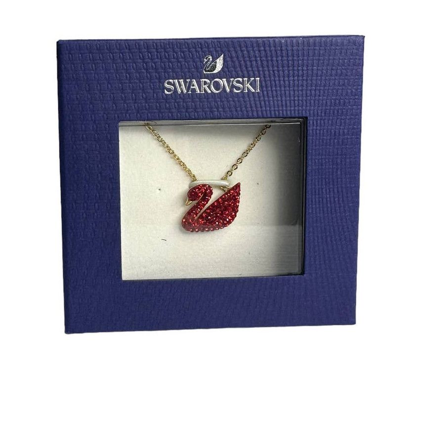 image of Swarovski Iconic Red Swan Pendant Necklace, Women's
