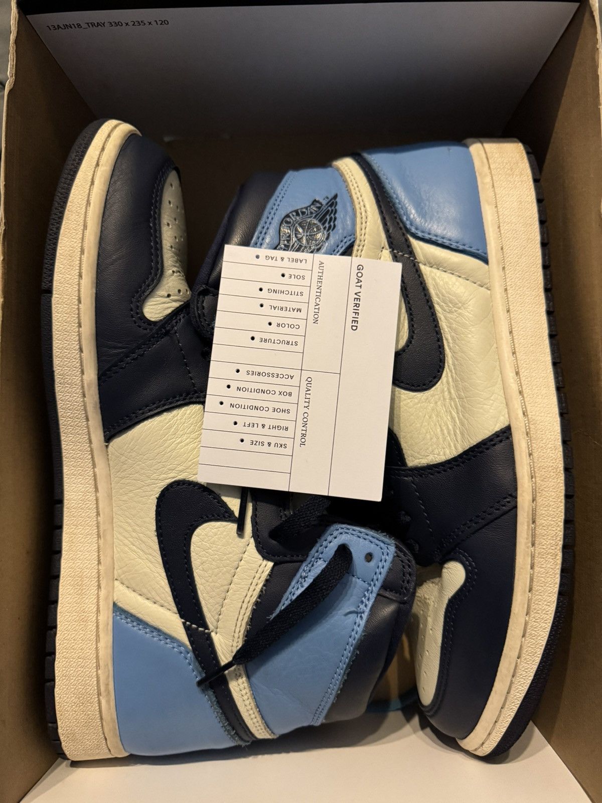 Jordan Brand Jordan 1 Obsidian Size US 10.5 / EU 43-44 - 8 Thumbnail