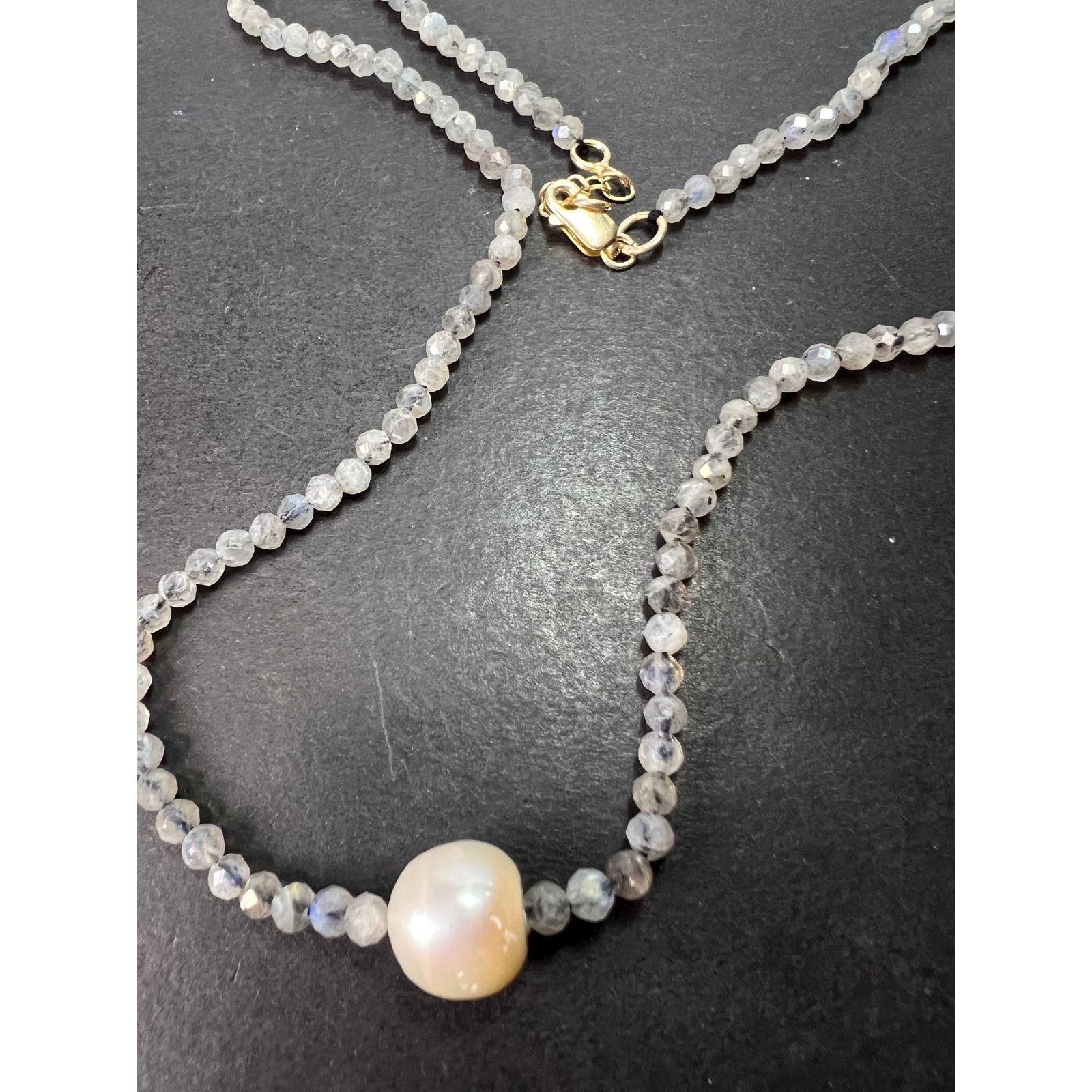 Other Labradorite and pearl necklace with sterling silver clasp Size ONE SIZE - 5 Thumbnail