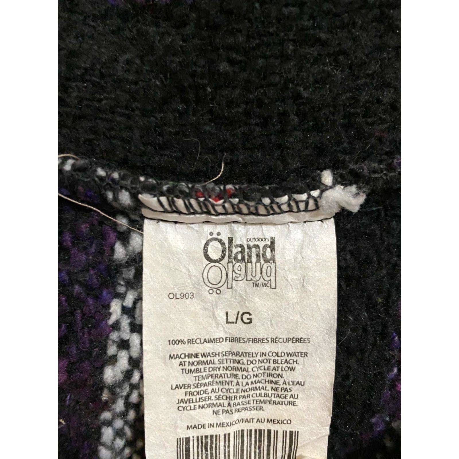 Vintage VINTAGE OLAND Mexico RAGZ Poly/Acrylic Hoodie SWEATSHIRT Mens Large red/black/white/purp Size US L / EU 52-54 / 3 - 2 Thumbnail