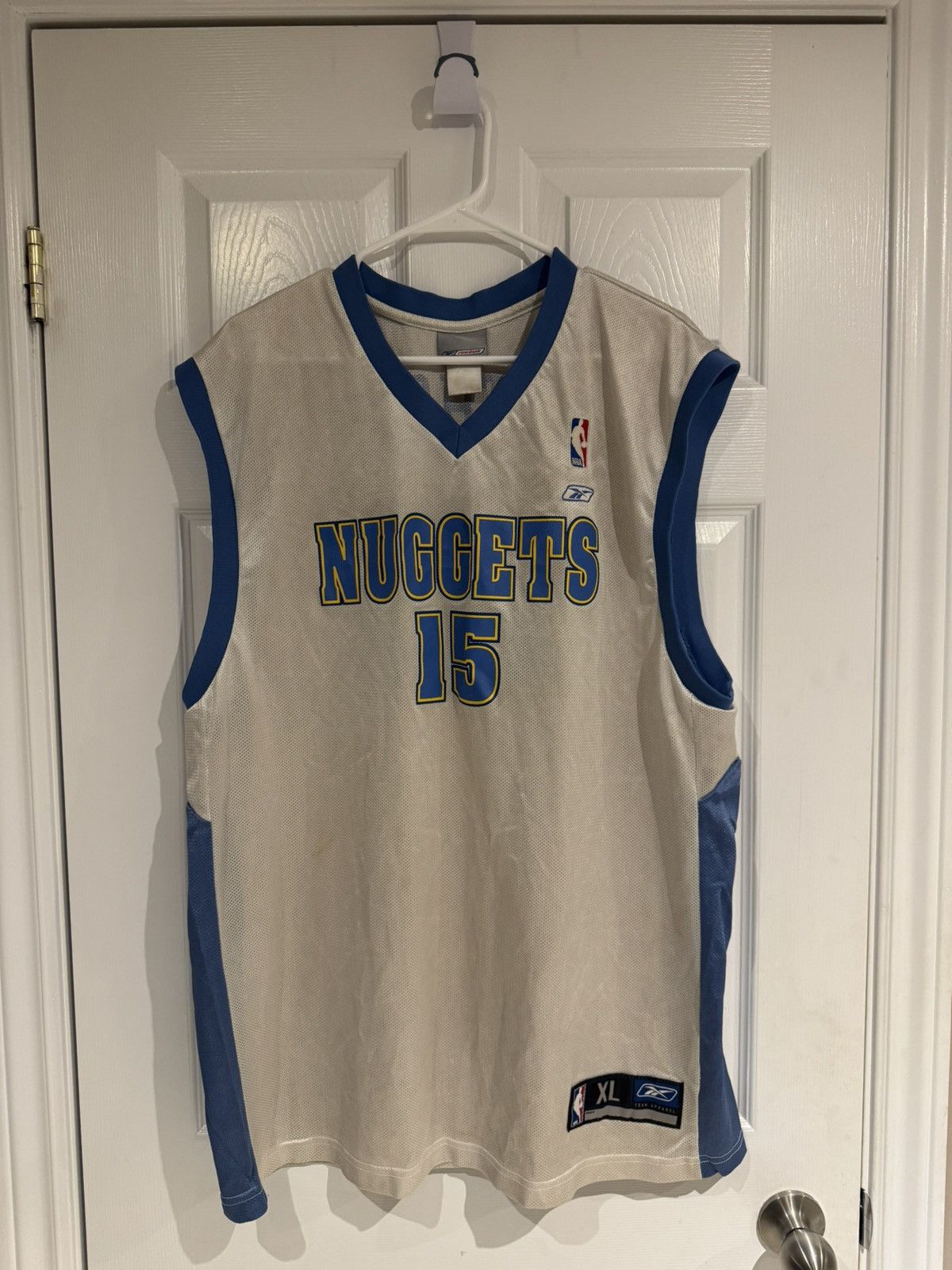NBA Vintage Reebok Carmelo Anthony Nuggets Jersey White Size US XL / EU 56 / 4 - 1 Thumbnail