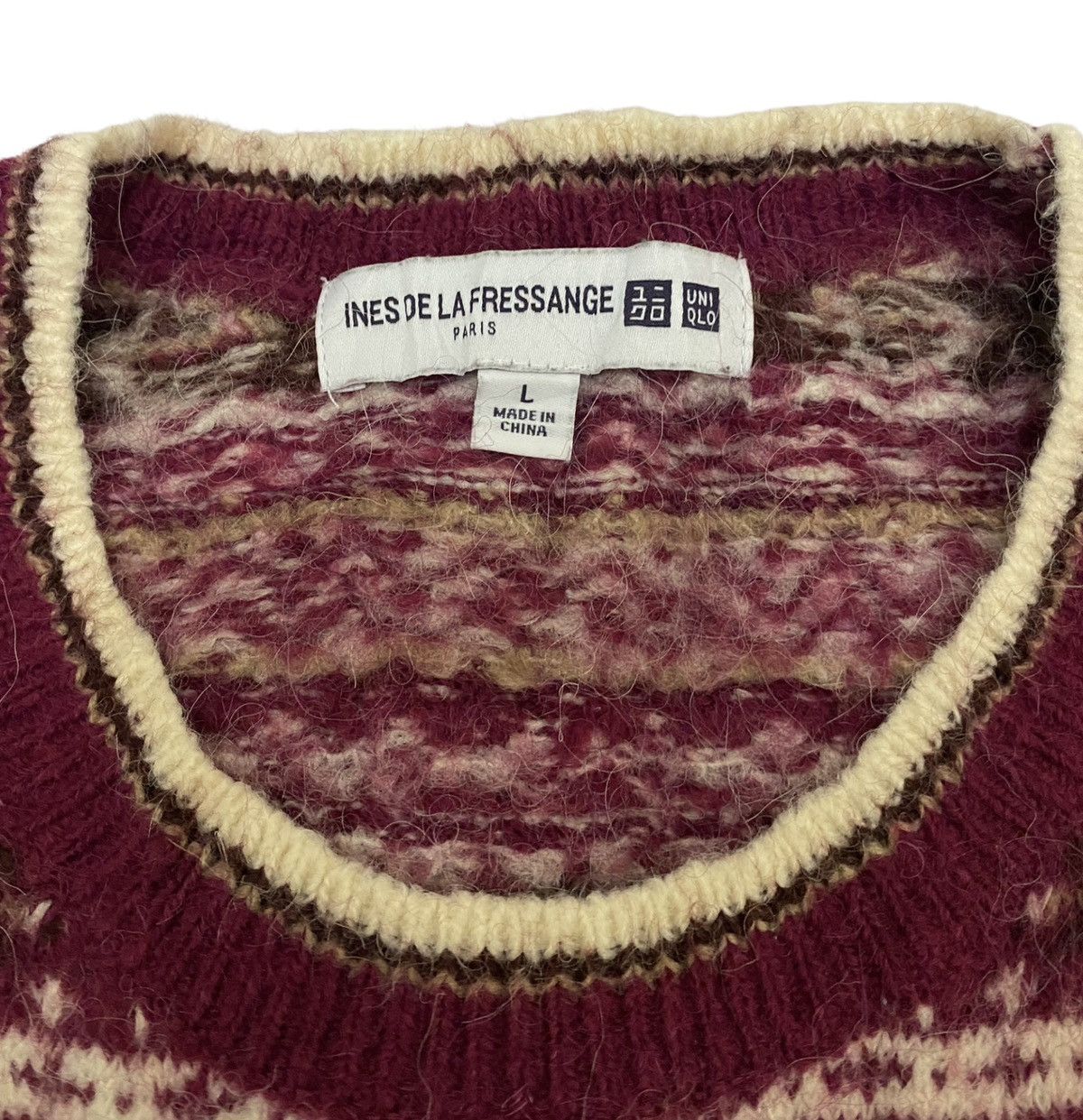 Aran Isles Knitwear × Designer × Uniqlo INES DE LA FRESSANGE X Uniqlo Crewneck Knit (C4) Size US L / EU 52-54 / 3 - 4 Thumbnail