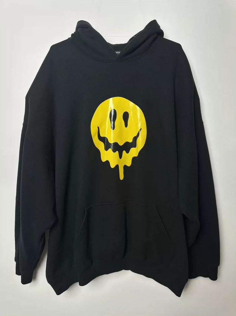 Balenciaga Balenciaga Smiley Printed Long Sleeve Sweatshirt Size US M / EU 48-50 / 2 - 1 Thumbnail