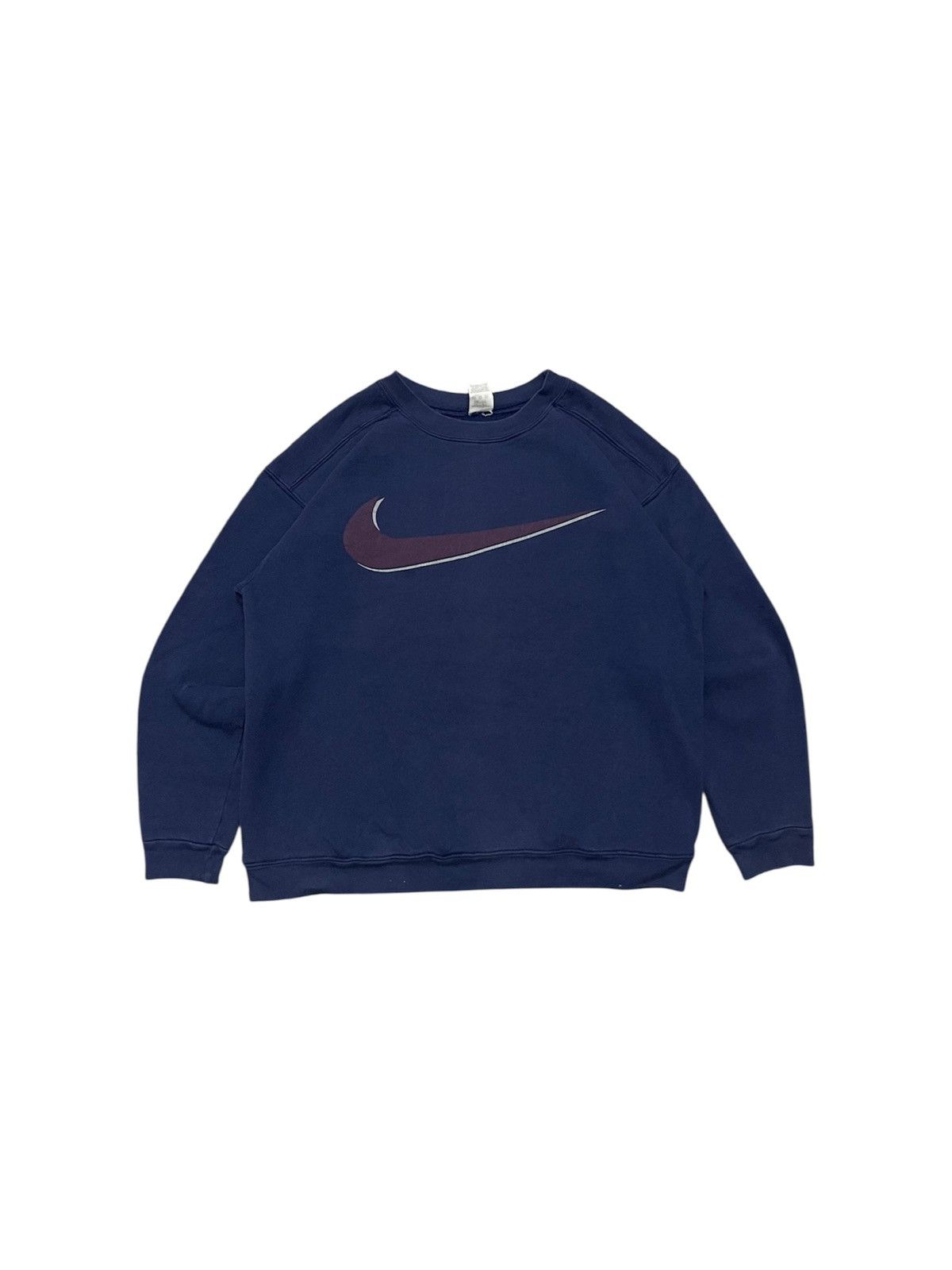 Nike 90s NIKE BIG SWOOSH SWEATSHIRT NICELY FADED Size US L / EU 52-54 / 3 - 1 Thumbnail