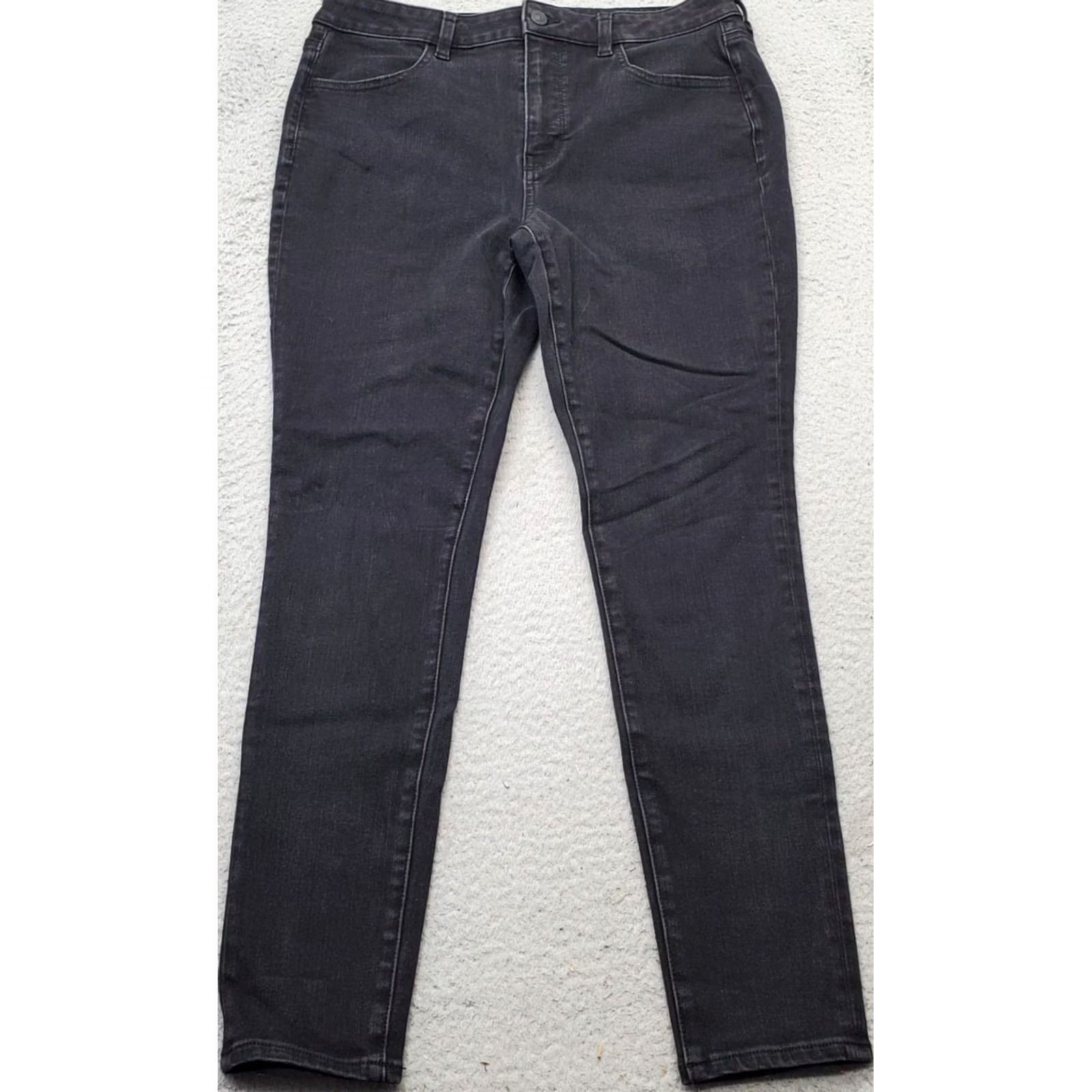 American Eagle Outfitters American Eagle Outfitters Jeans Women Size 12 Black Denim Dream Stretch Straight Leg Regular Rise Pockets Cotton Denim Stretch Size 34" / US 12 / IT 48 - 2 Thumbnail