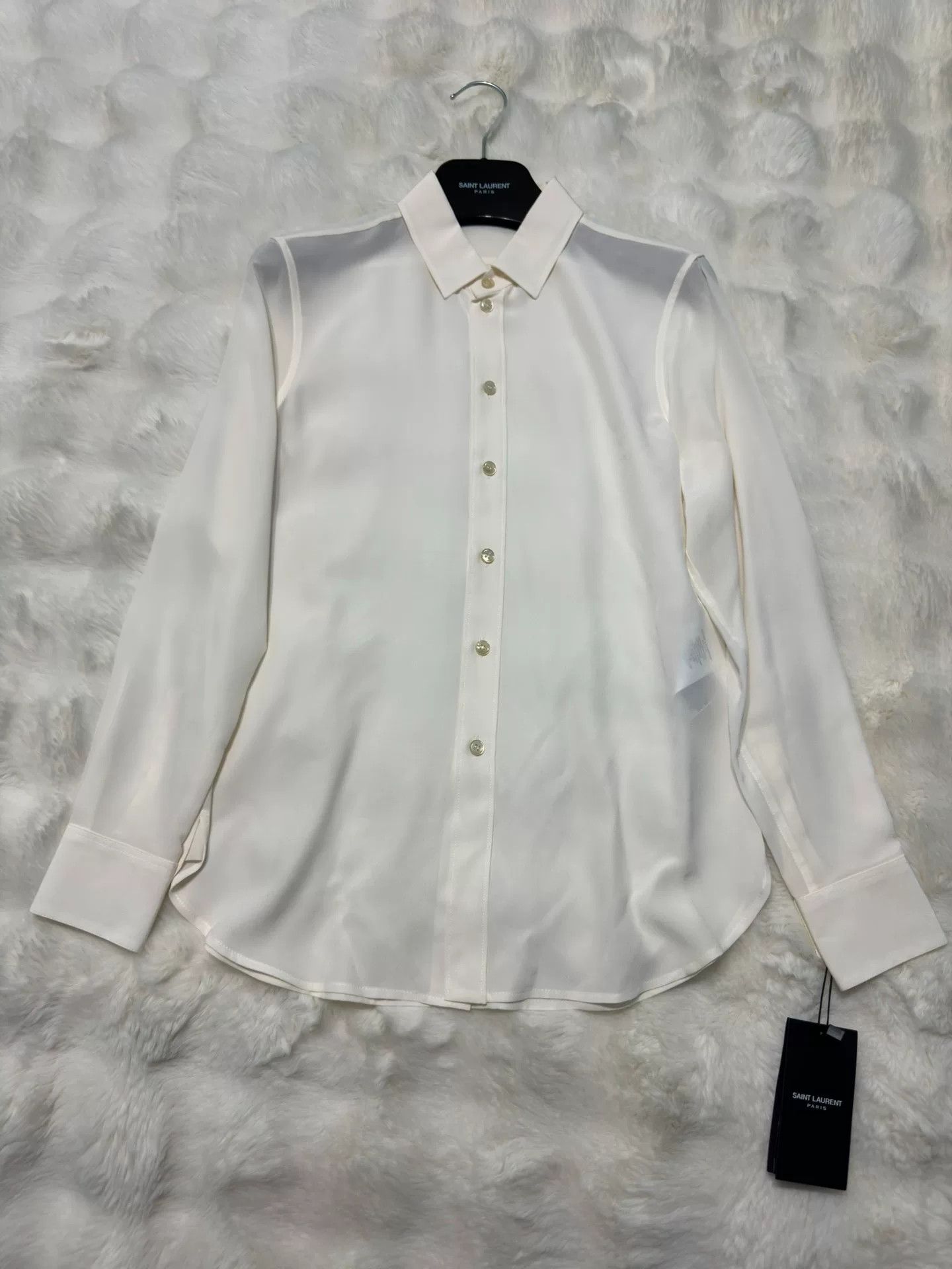 Saint Laurent Paris Saint Laurent Runway Silk Shirt Size XS / US 0-2 / IT 36-38 - 1 Thumbnail
