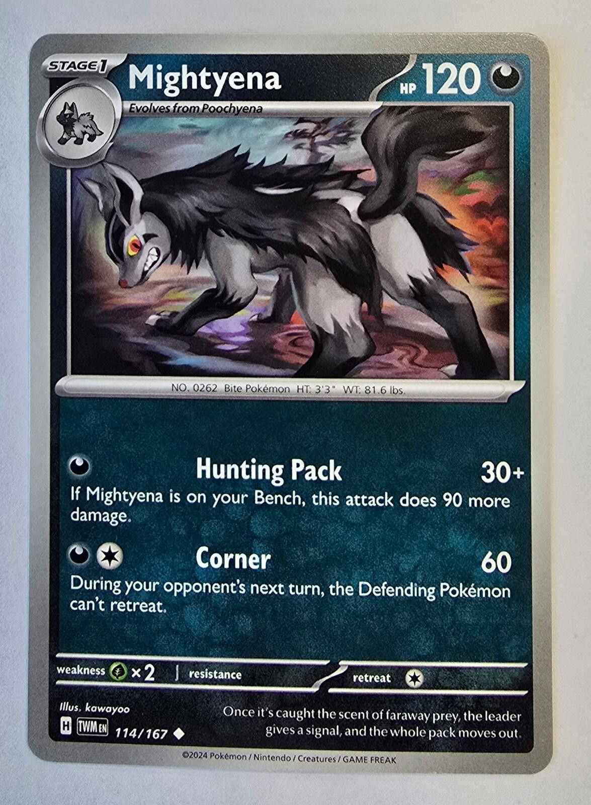 Pokemon Mightyena #114/167 Size ONE SIZE - 1 Thumbnail