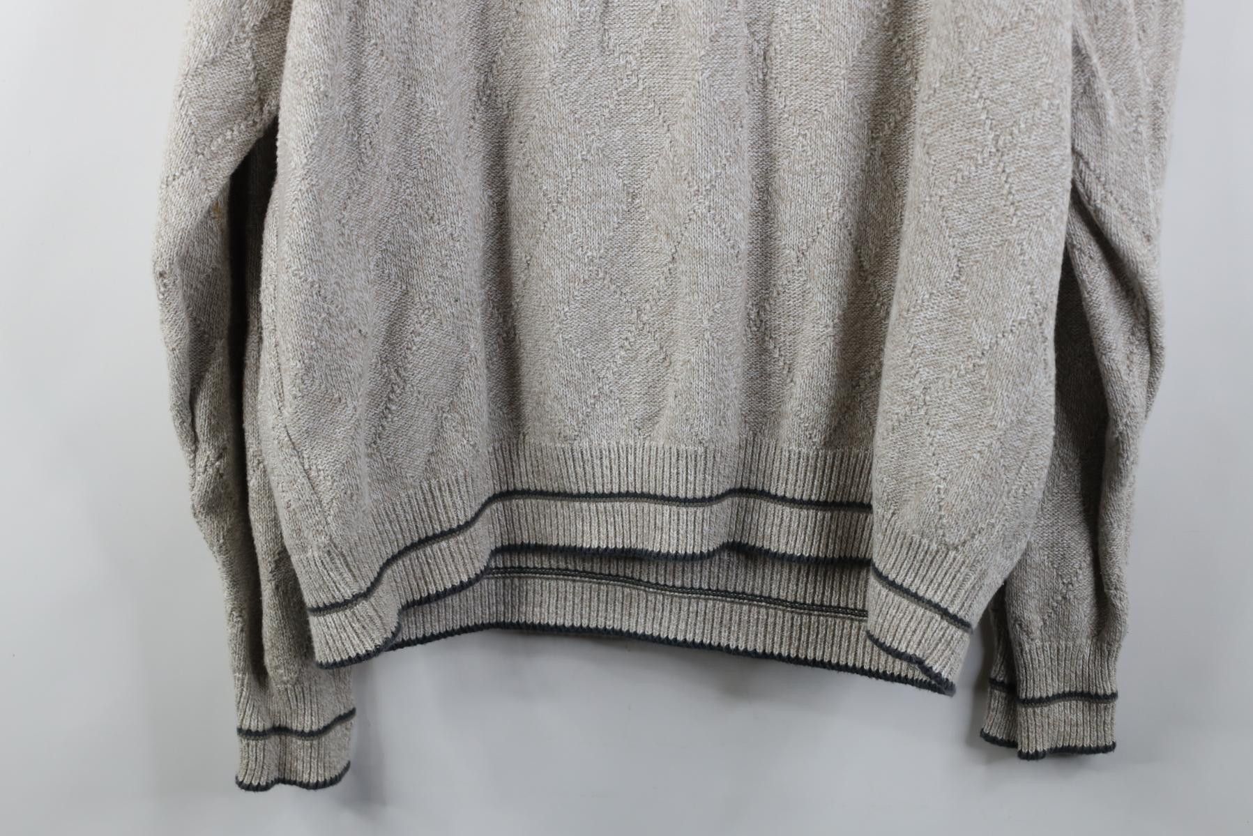 Vintage Vintage 90s Streetwear Diamond Knit Crewneck Sweater USA Size US XL / EU 56 / 4 - 13 Thumbnail