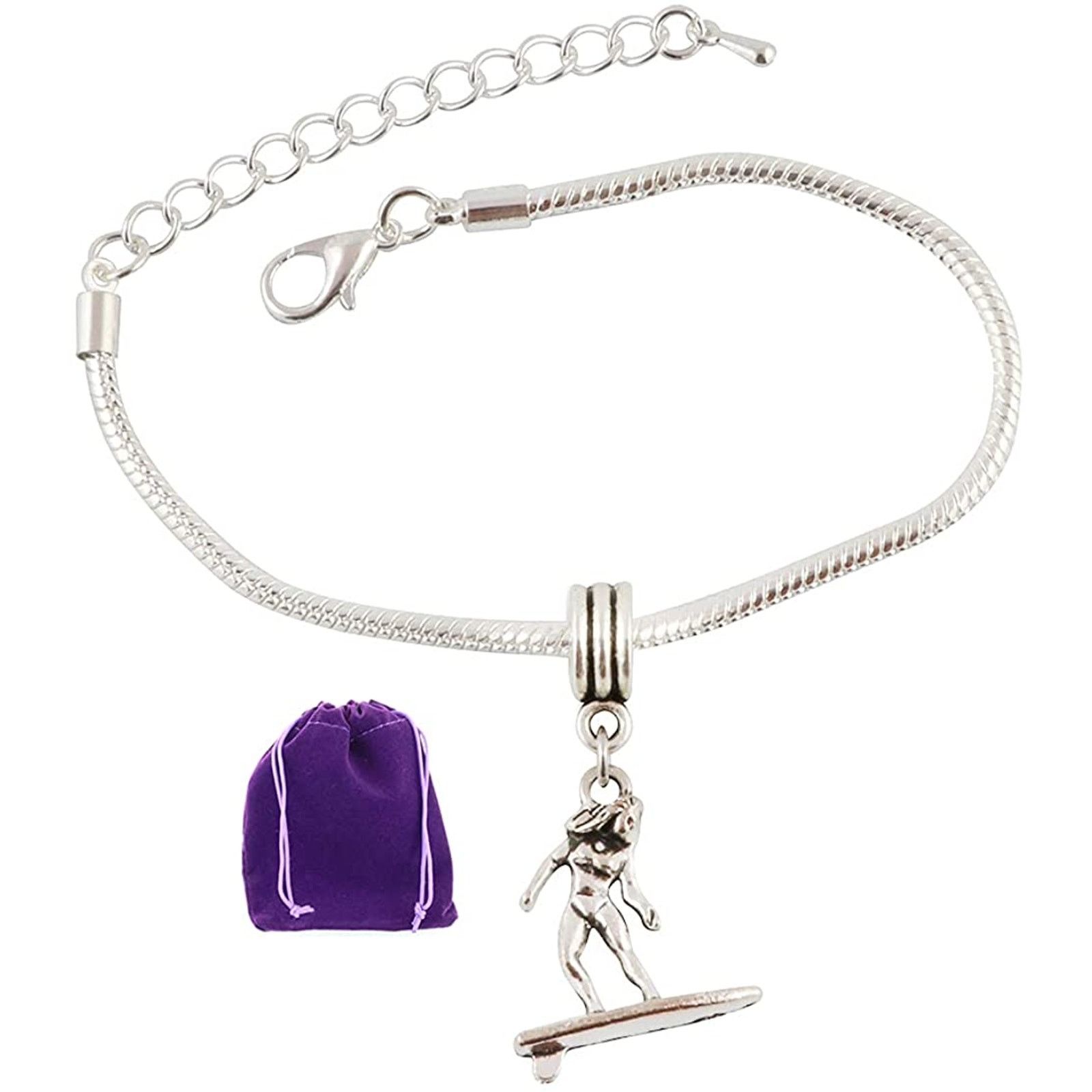 & Other Stories Female Surfer Snake Chain Charm Bracelet Size ONE SIZE - 1 Thumbnail