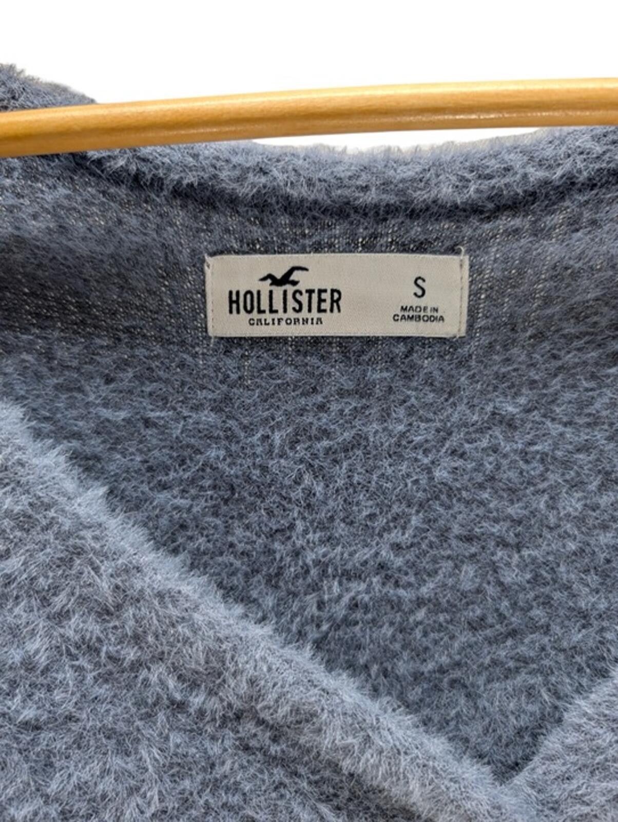 Other Hollister Fuzzy Blue Eyelash Knit Cardigan Sweater – Smal Size S / US 4 / IT 40 - 4 Thumbnail