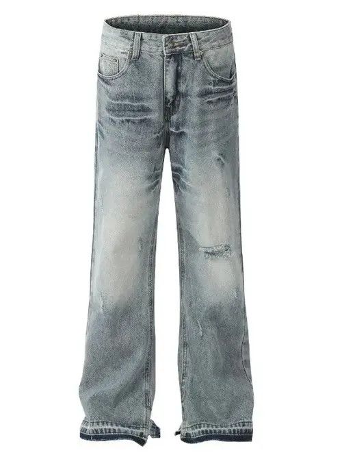 Japanese Brand × Jean Blue Baggy Stacked Denim Jeans Size US 30 / EU 46 - 2 Thumbnail