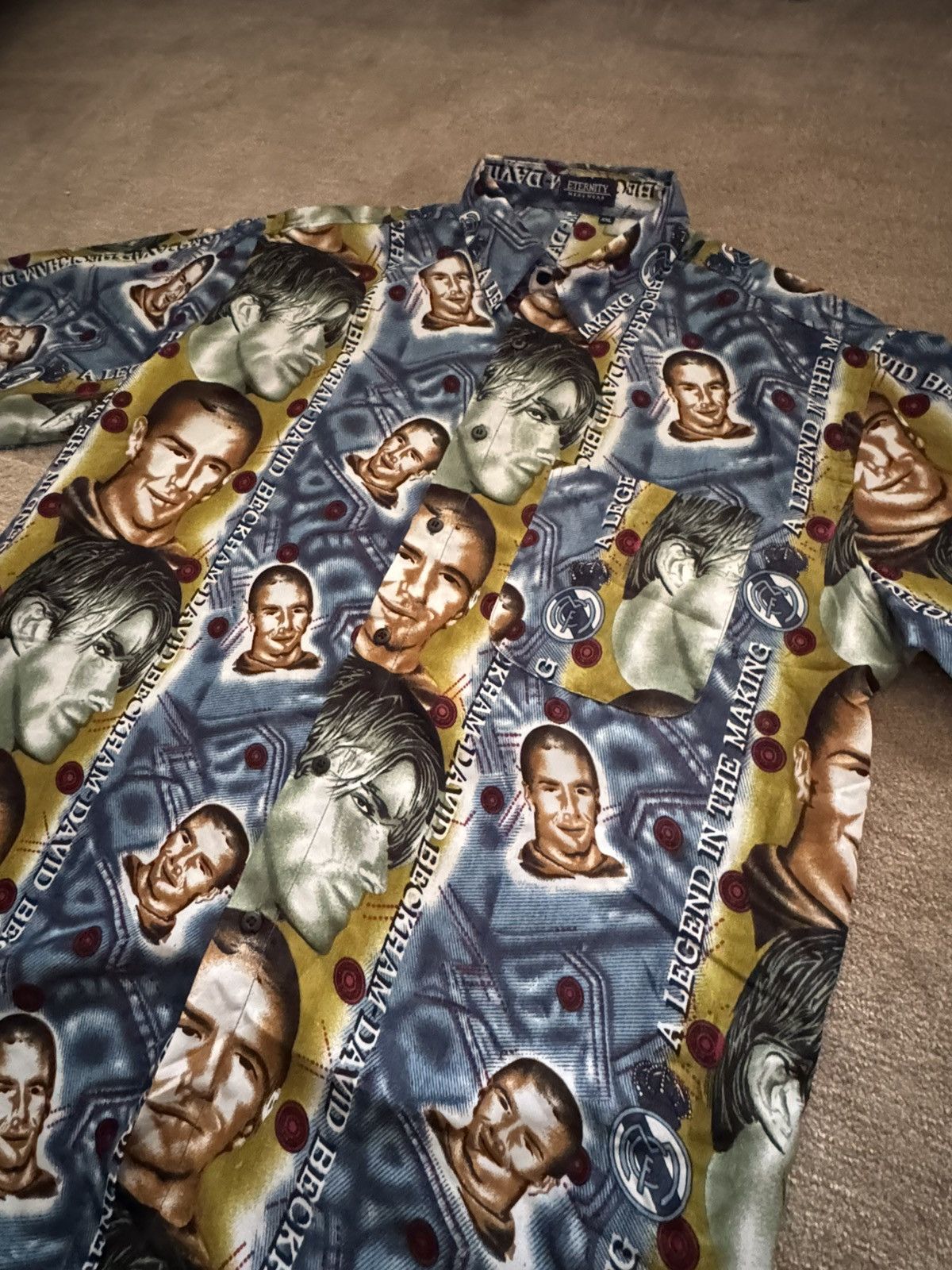 Vintage Vintage David Beckham Shirt Size US L / EU 52-54 / 3 - 3 Thumbnail