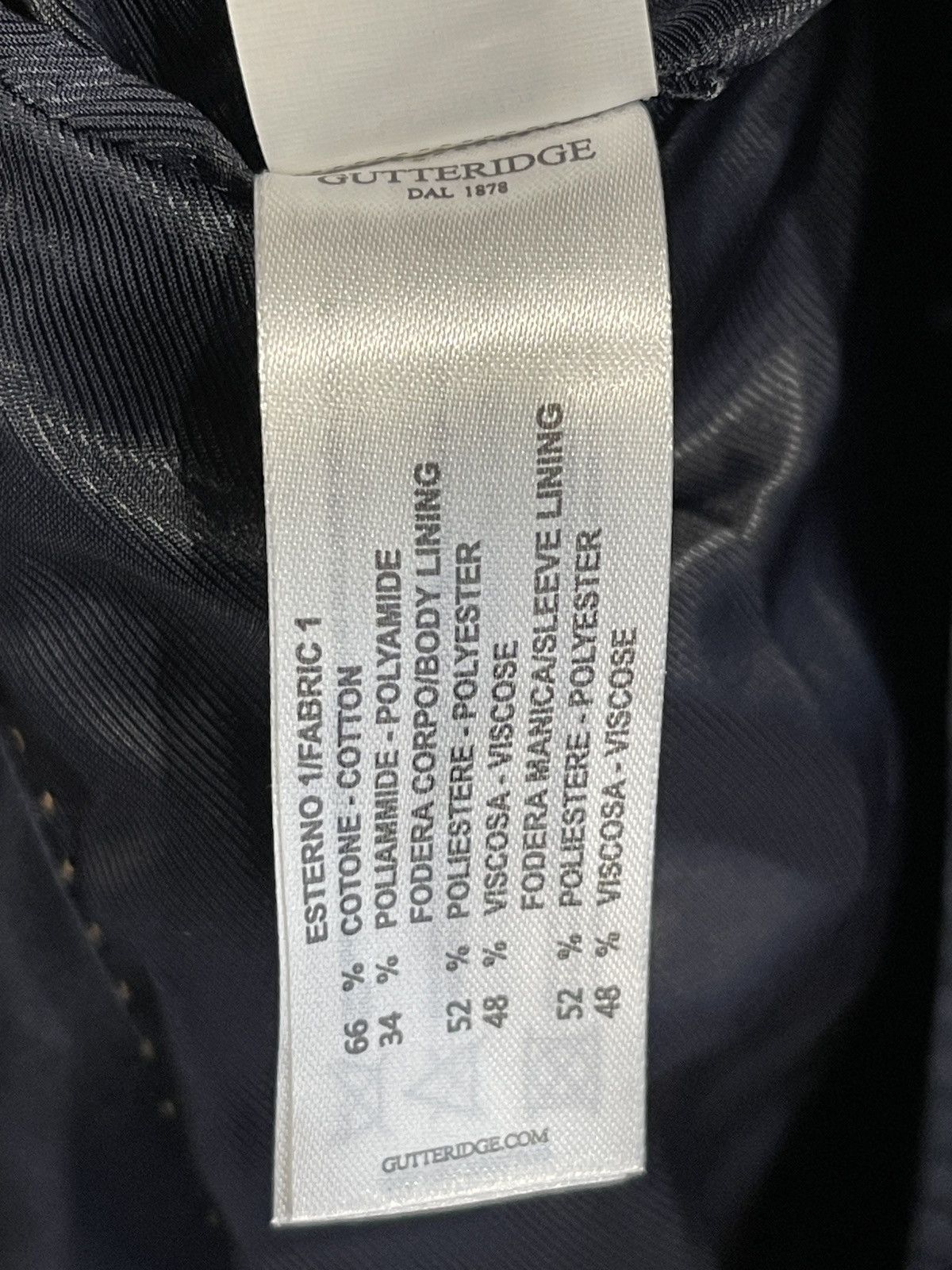 Designer GUTTERIDGE Trench cotton cloak blue double-breasted Size US XL / EU 56 / 4 - 14 Thumbnail