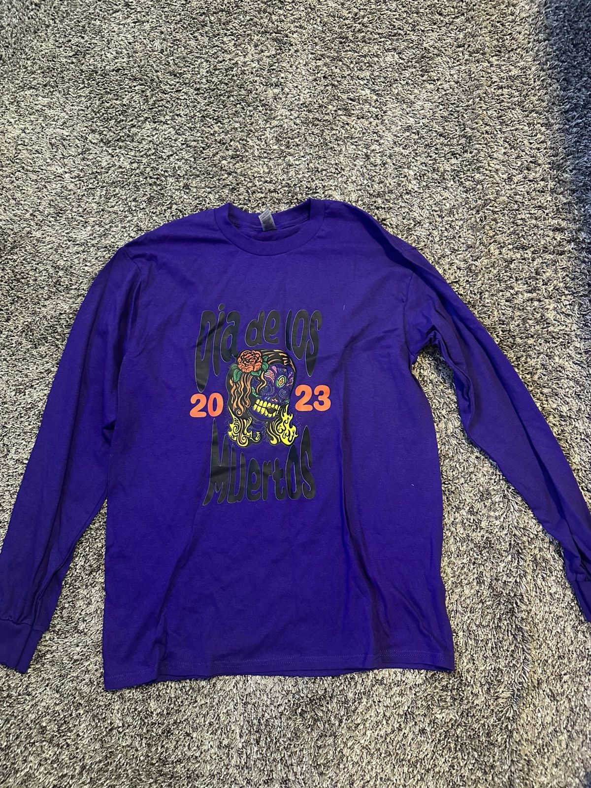 Other Dia De Los Muertos Long Sleeve Purple T Shirt Size Medium Size US M / EU 48-50 / 2 - 1 Thumbnail