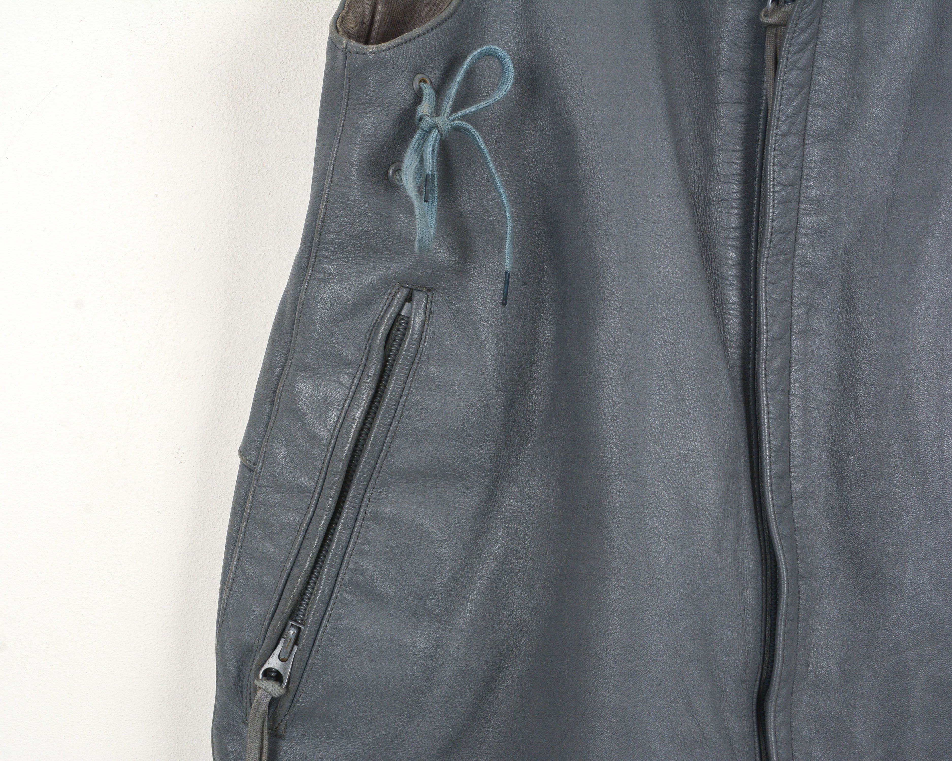 Leather Striwa 1960 army rider's leather pants 60's trousers S Bibs Size US 32 / EU 48 - 3 Thumbnail