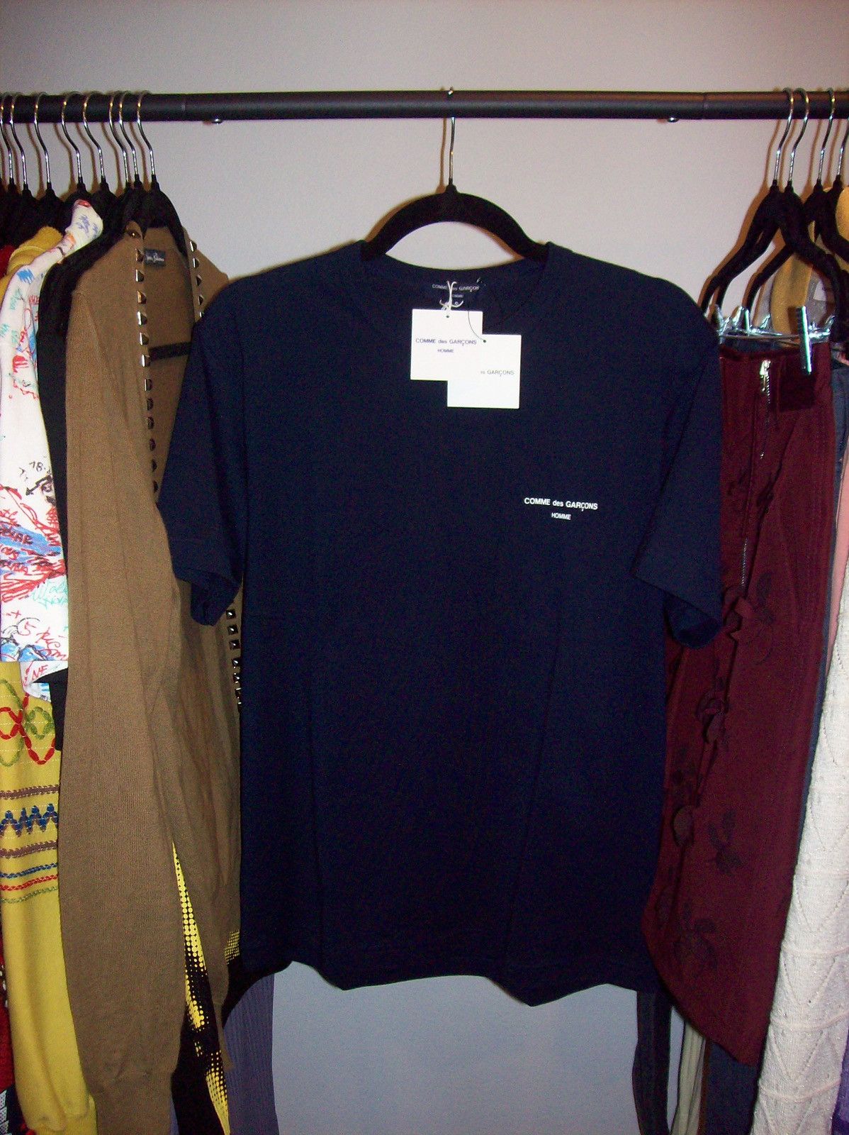 Comme des Garcons Comme Des Garçon Homme Navy Printed Tee Shirt Size US S / EU 44-46 / 1 - 11 Thumbnail