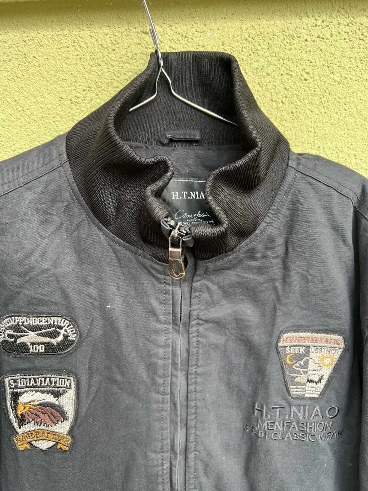 Other H.T. NIAO Bomber Jacket Military Black Aviation Patches Size US XXL / EU 58 / 5 - 3 Thumbnail