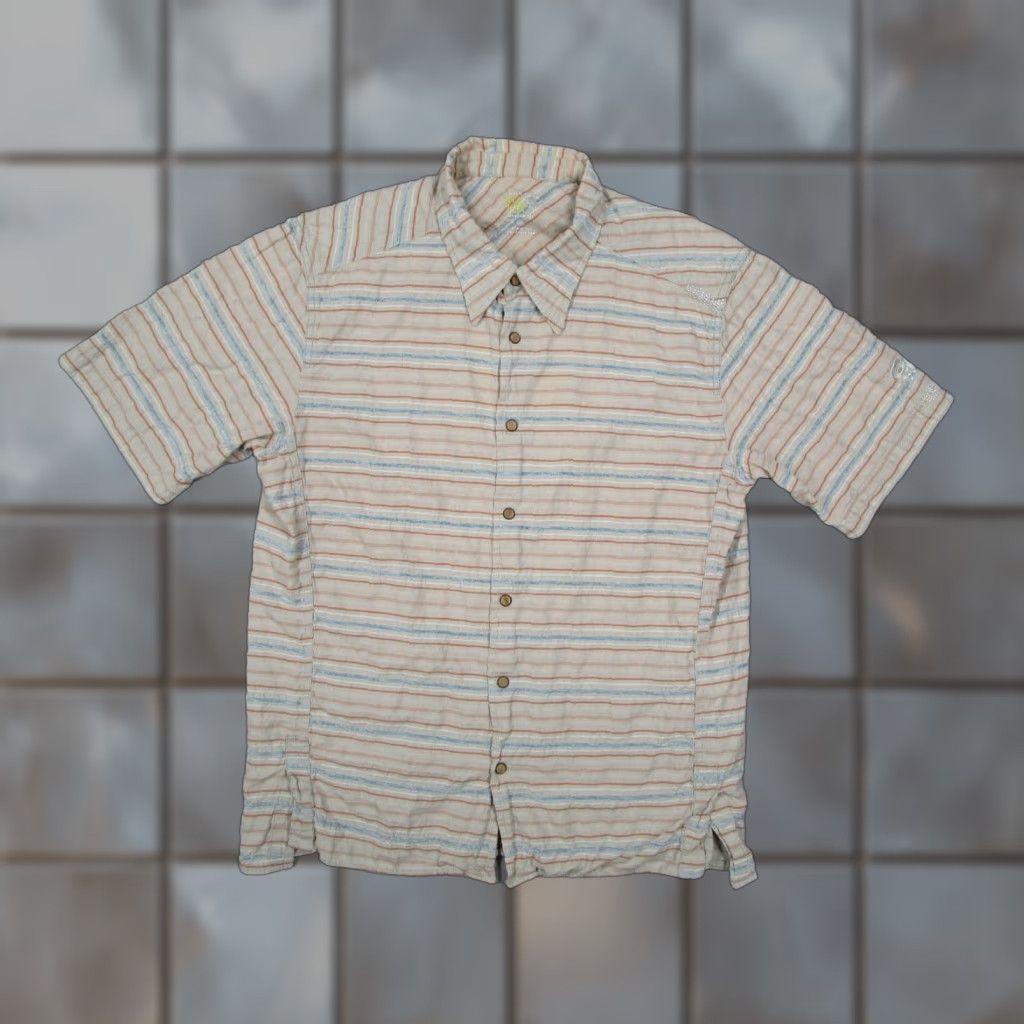 Mountain Hardwear Mountain Hardwear Mens Large Beige Shirt Button Up Pearl Snaps Hike Camp Work Size US L / EU 52-54 / 3 - 1 Thumbnail