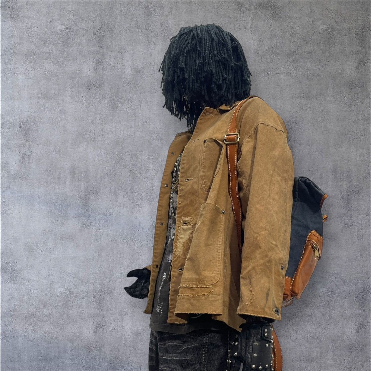 Comme des Garcons × Stussy Leather Cotton Fes Backpack Bag margiela julius filson 1🟩7 Size ONE SIZE - 3 Thumbnail