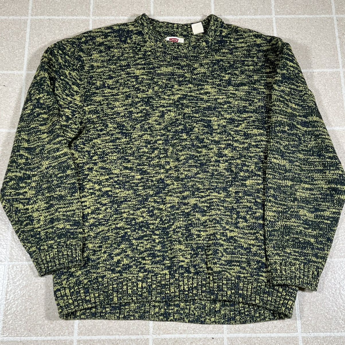 Levi's Levi's Knit Pullover Sweatshirt Crewneck Sz M Yellow Blue Size US M / EU 48-50 / 2 - 1 Thumbnail