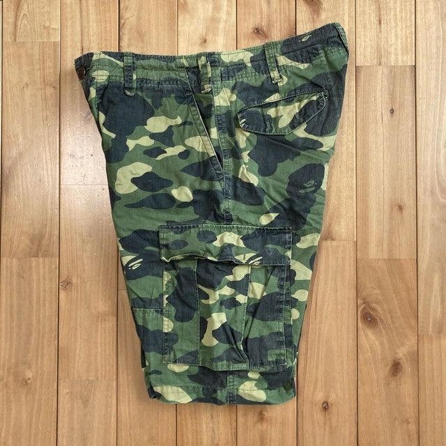 Bape 🔥Vintage🔥 BAPE Green camo cargo shorts NIGO APE ★size S Size US 30 / EU 46 - 4 Thumbnail