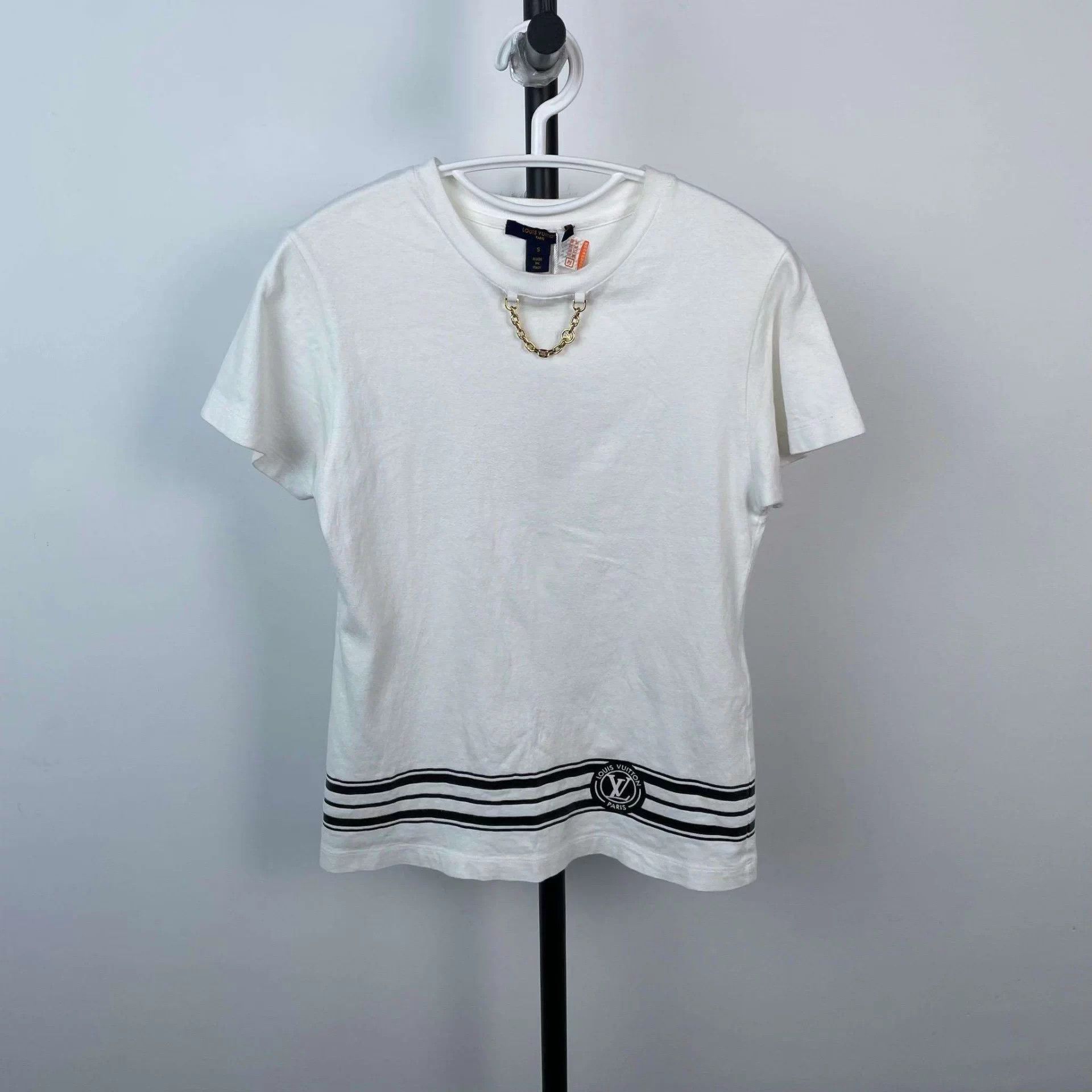 Louis Vuitton LV White Short Sleeve S Size S / US 4 / IT 40 - 1 Thumbnail
