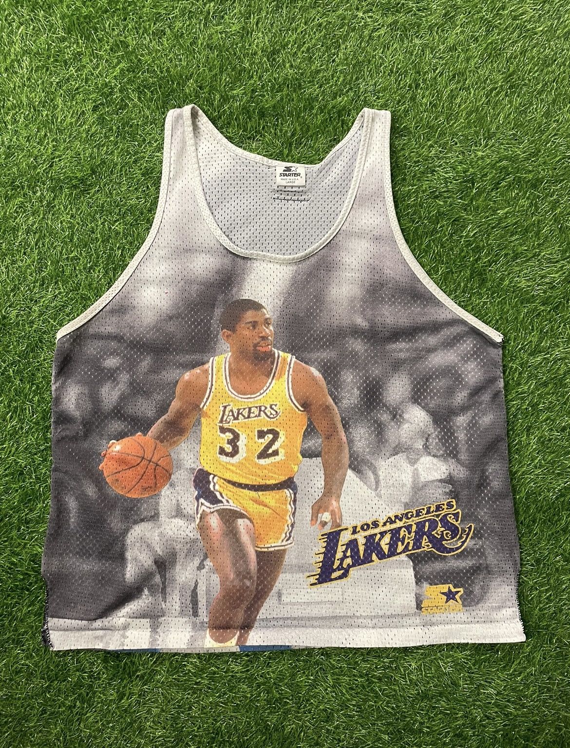 NBA × Starter × Vintage Vintage Starter NBA Magic Johnson La Lakers Jersey Size L Size US L / EU 52-54 / 3 - 1 Thumbnail