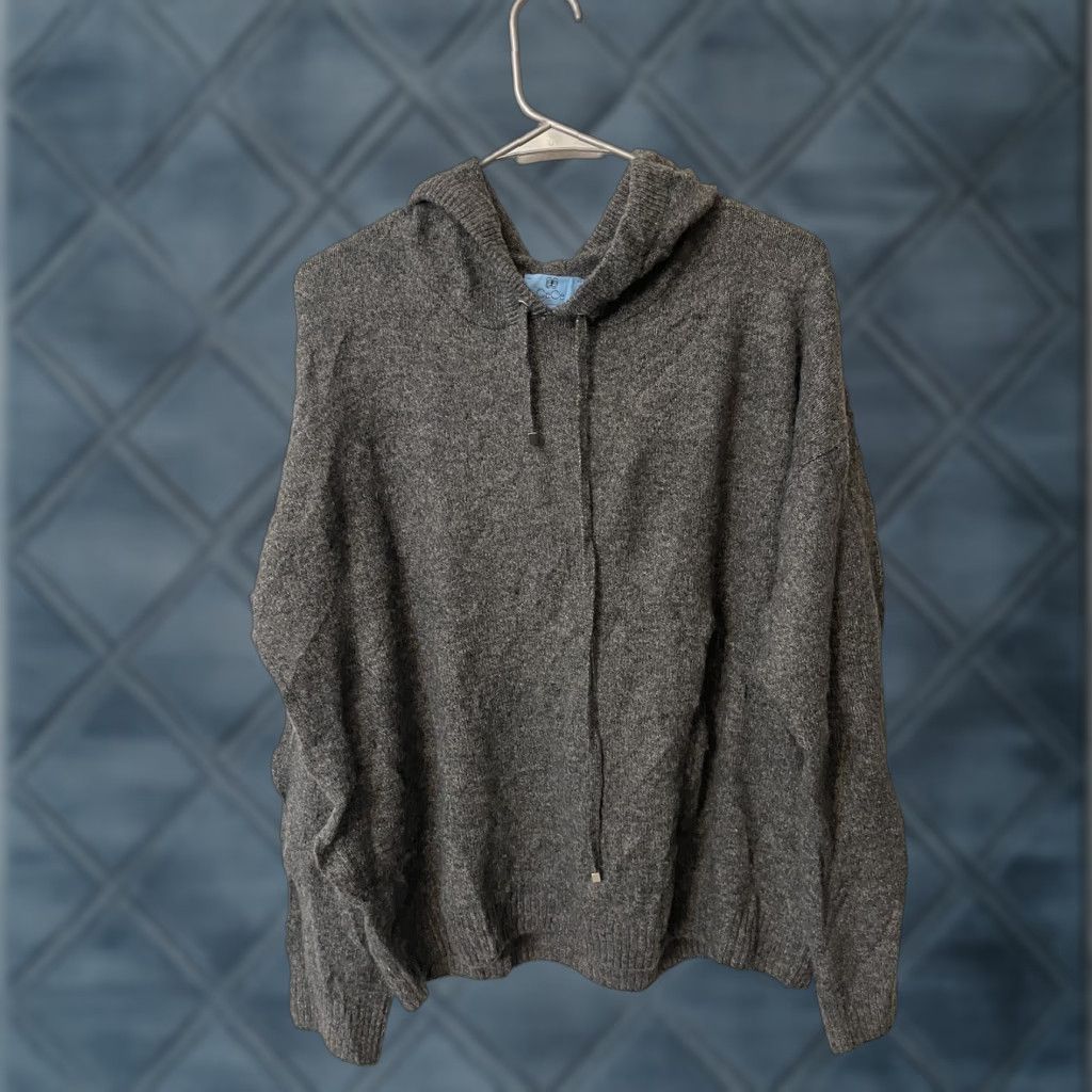 Vintage Cece Hooded Sweatshirt Women L Gray Acrylic Blend Size L / US 10 / IT 46 - 1 Thumbnail