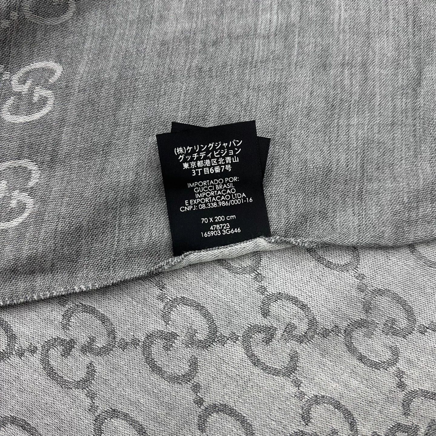 Gucci GUCCI GG Jacquard Wool Cashmere Scarf Size ONE SIZE - 7 Thumbnail
