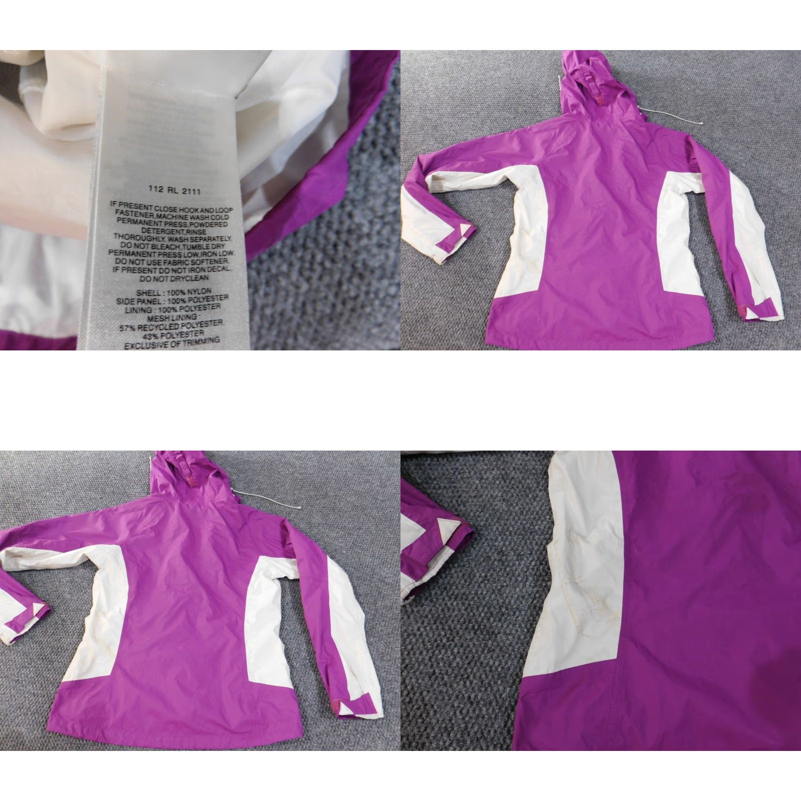 Vintage Columbia Windbreaker Jacket Womens Medium Purple Zip Outdoor Omni-TeC Lined Fall Spring Size M / US 6-8 / IT 42-44 - 8 Thumbnail