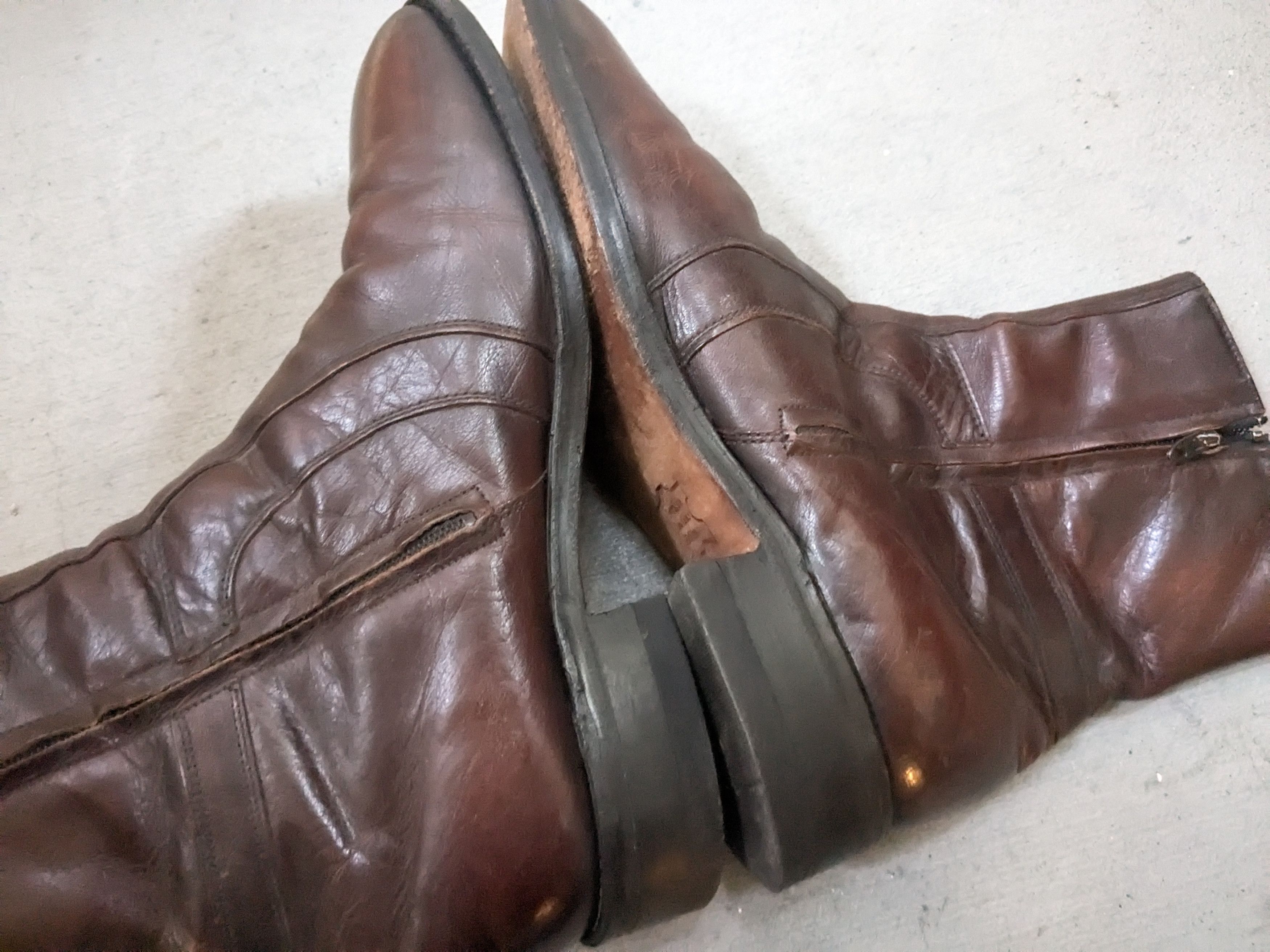 Sears Vintage Sears Side Zip Boots Brown Leather 8.5 D Size US 8.5 / EU 41-42 - 8 Thumbnail