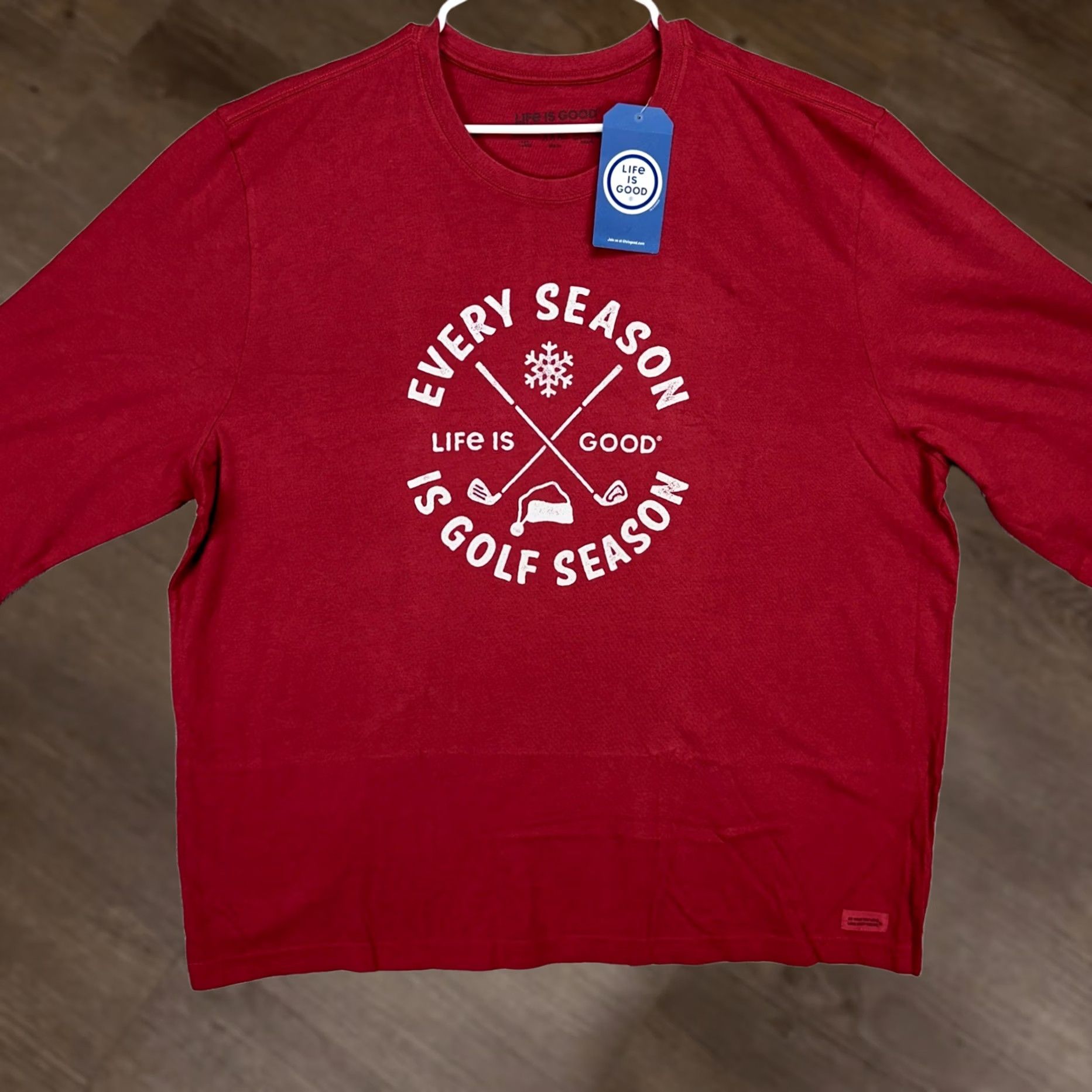 Life is Good VINTAGE Life is Good Crusher Tee Mens Golf Graphic T-Shirt 3XL Red Long Sleeve Mens Size US XXL / EU 58 / 5 - 1 Thumbnail