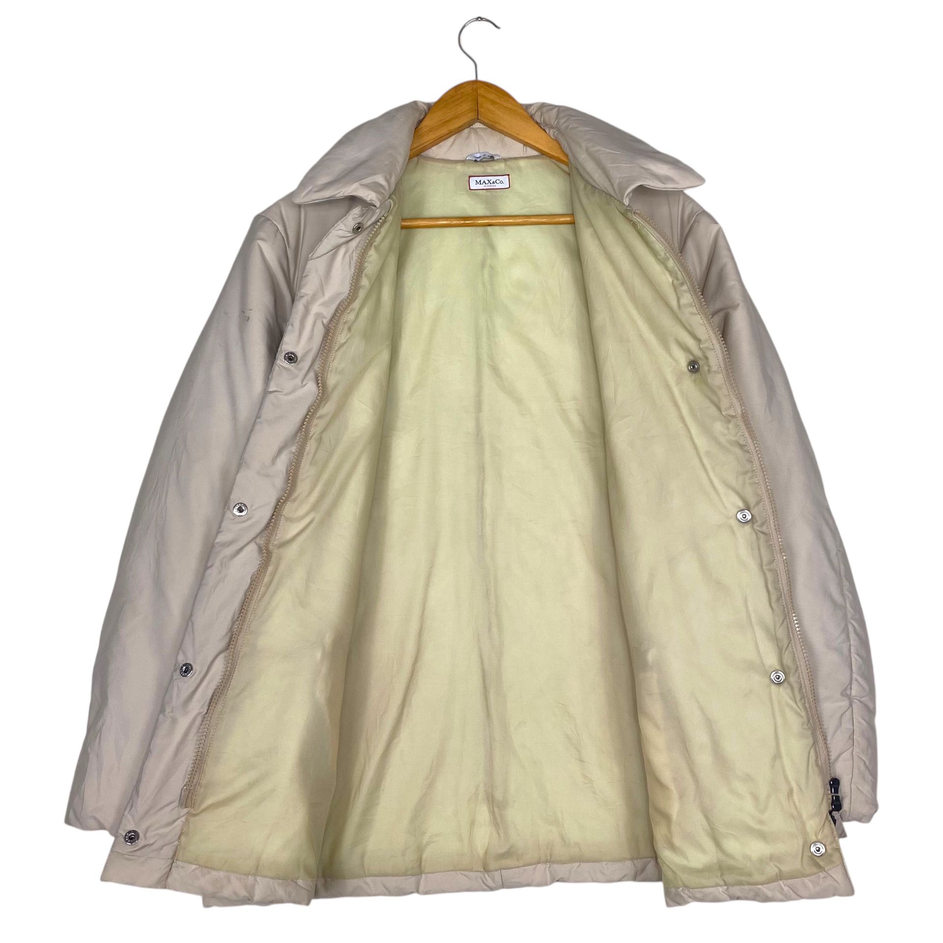 MAX&Co. 💥MAX MARA PADDED SOFT BIEGE JACKET Size L / US 10 / IT 46 - 5 Thumbnail
